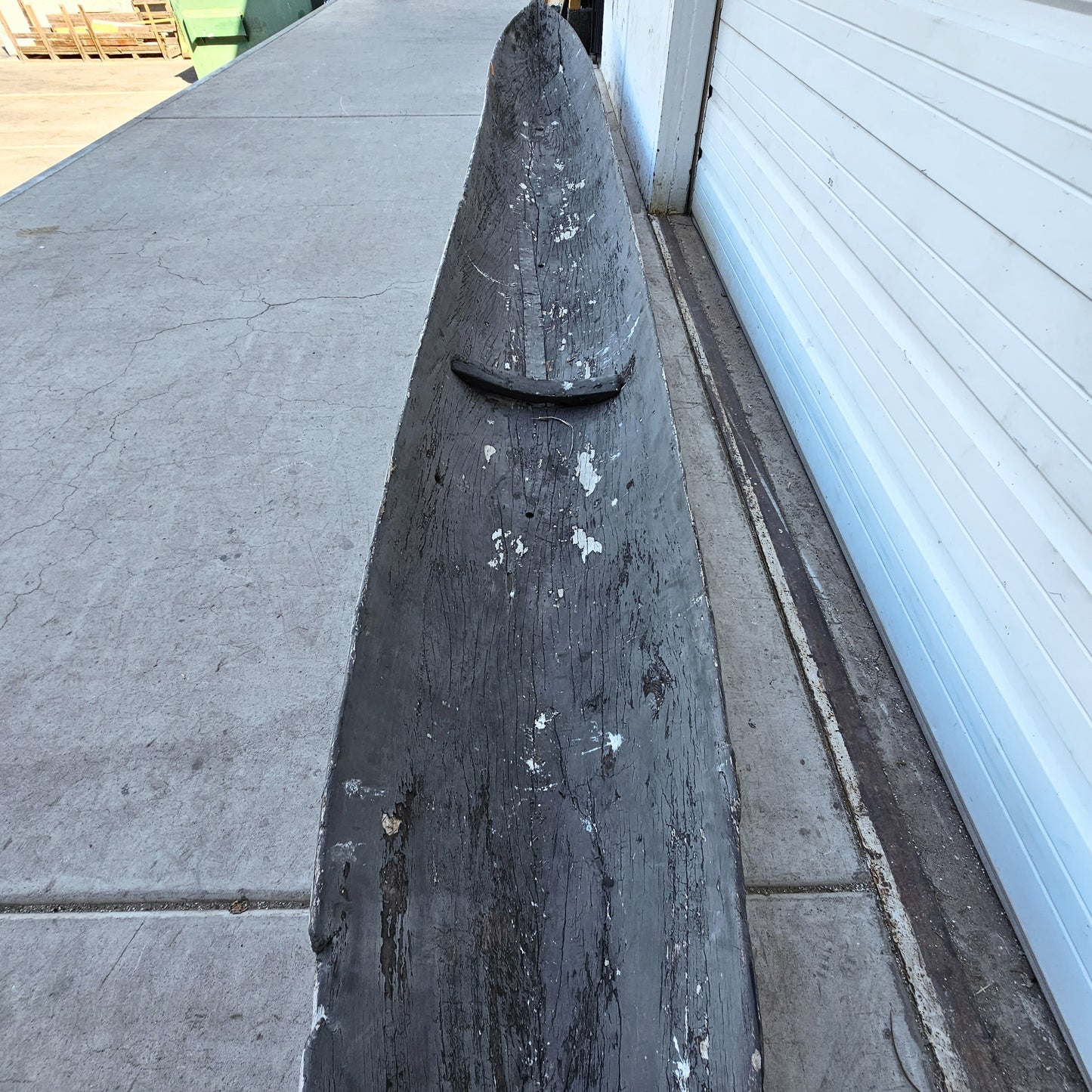 Early Wooden Canoe on Stands