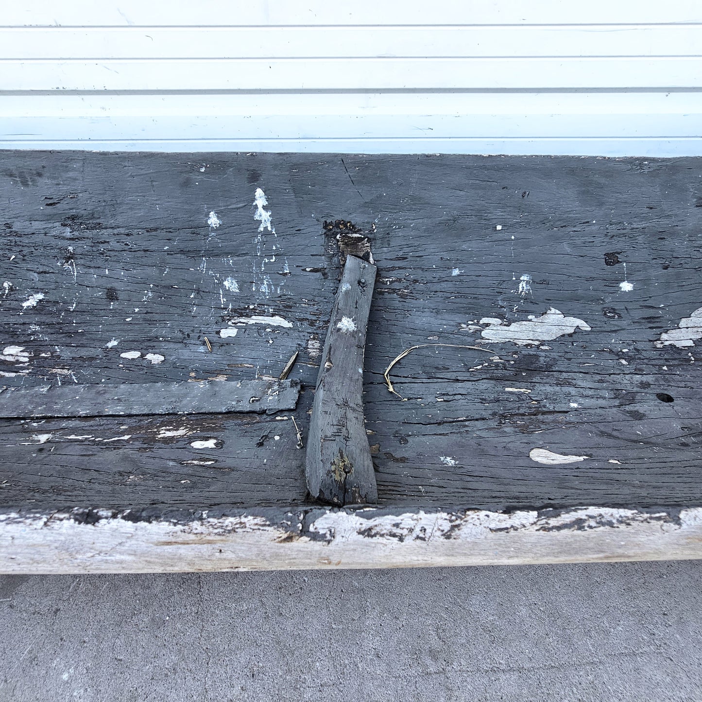 Early Wooden Canoe on Stands