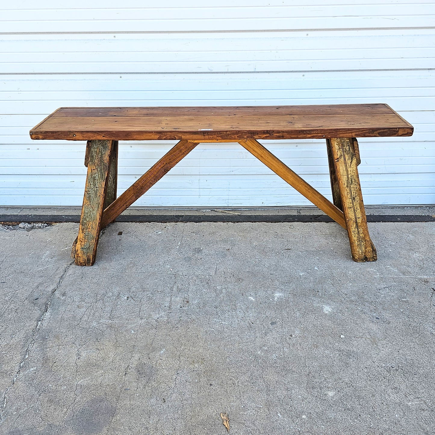 Industrial Wooden Bench