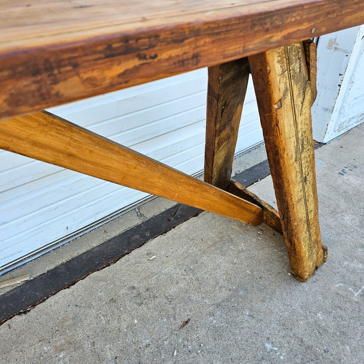 Industrial Wooden Bench