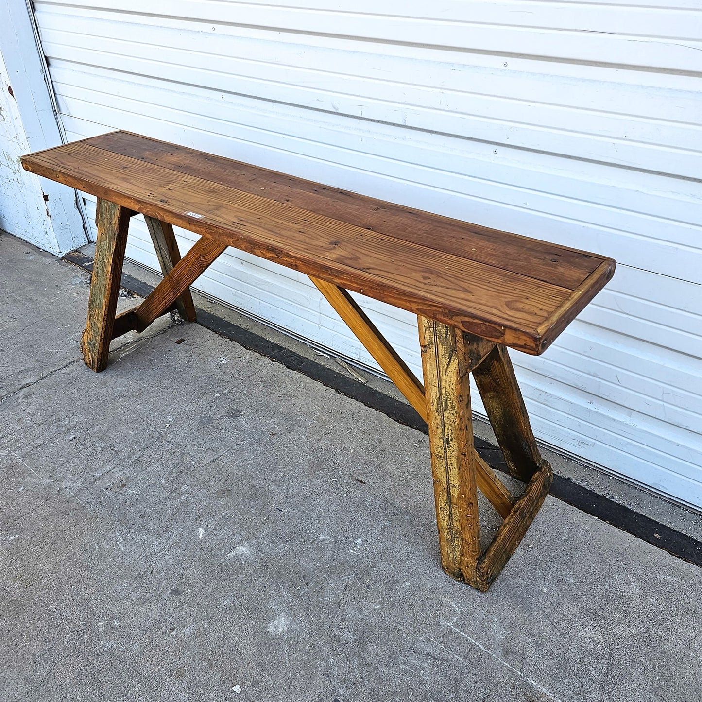 Industrial Wooden Bench