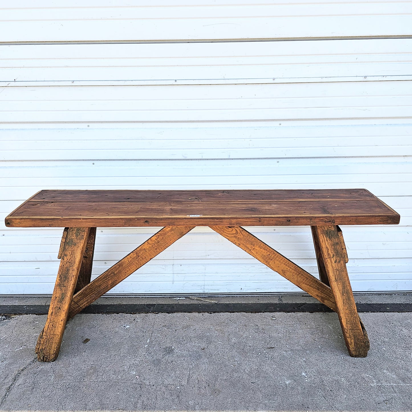 Industrial Wooden Bench