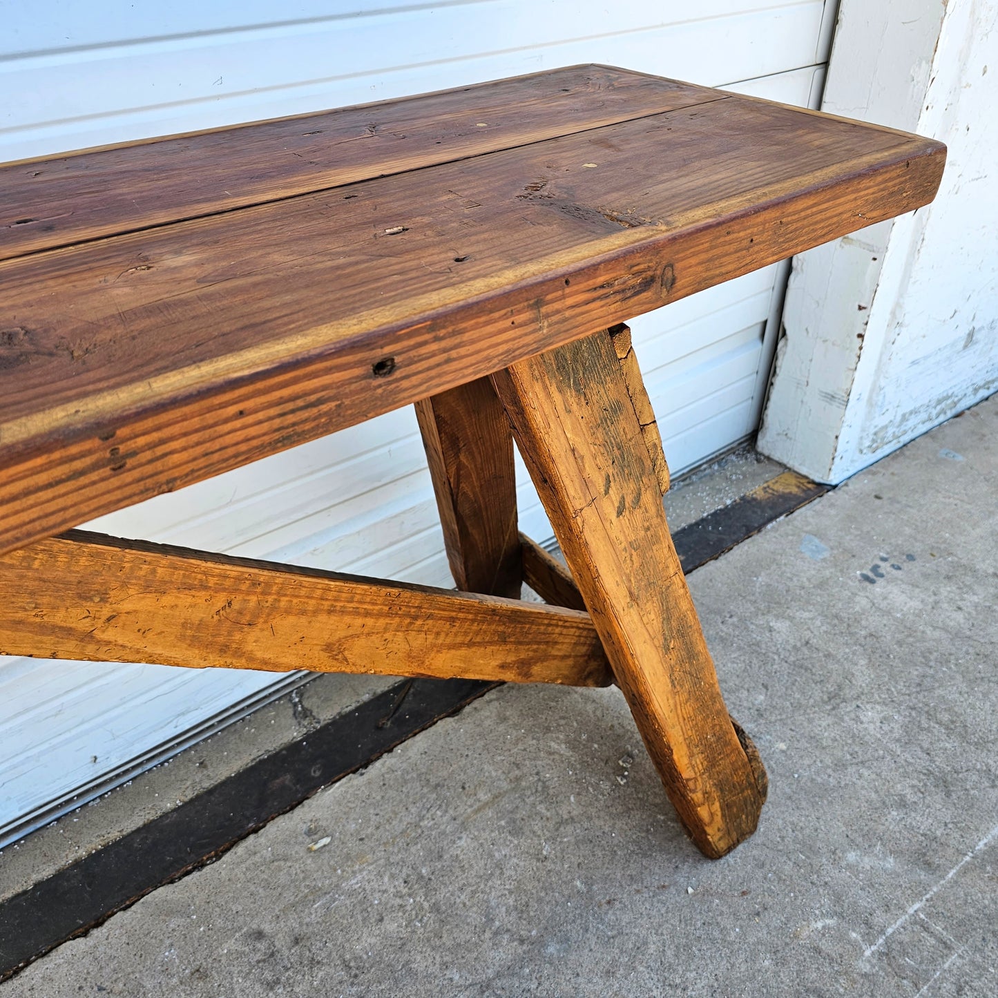 Industrial Wooden Bench