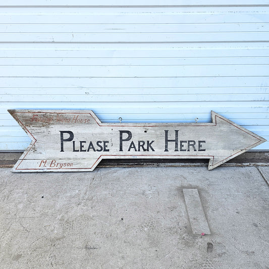 Please Park Here Sign
