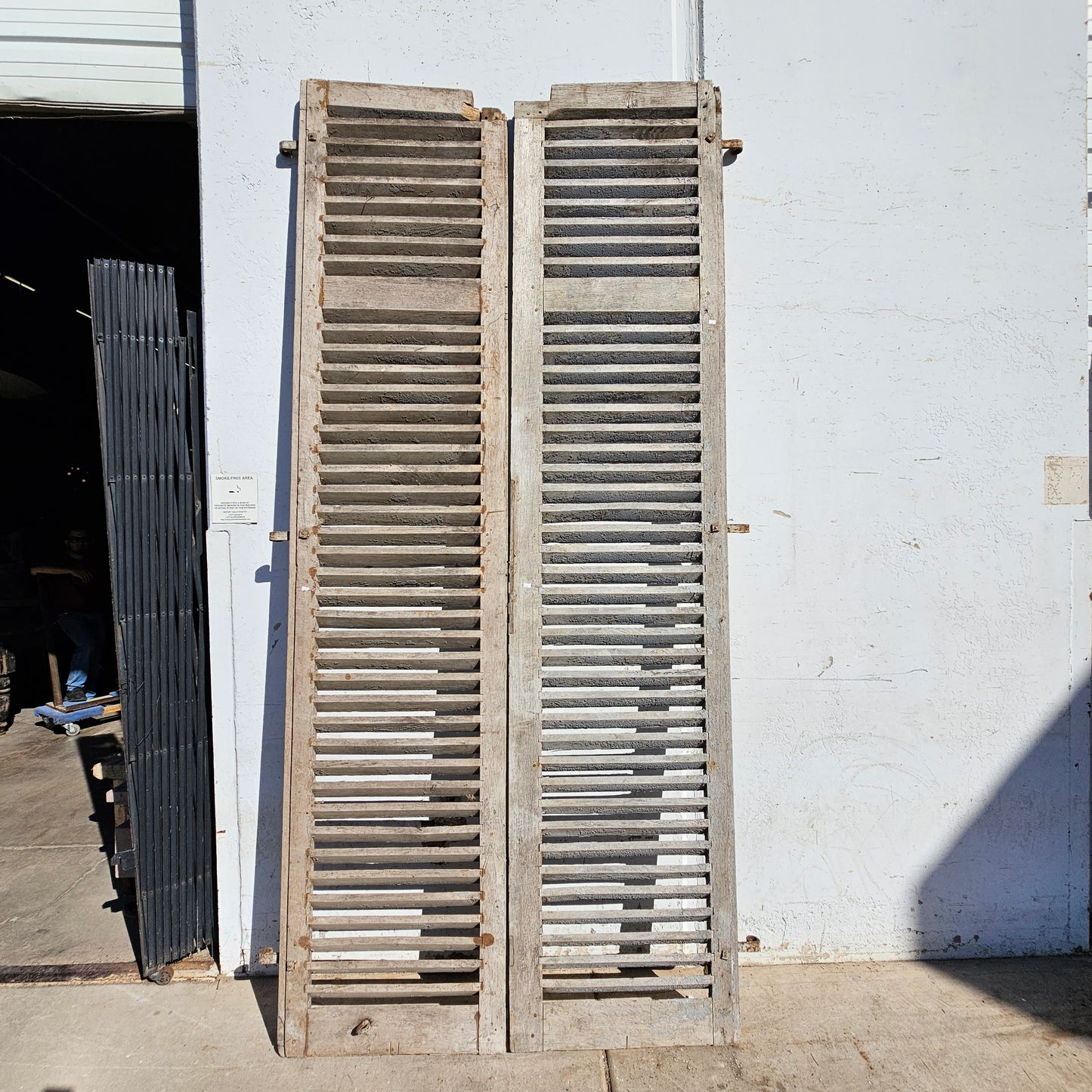 Pair of French Painted Shutters