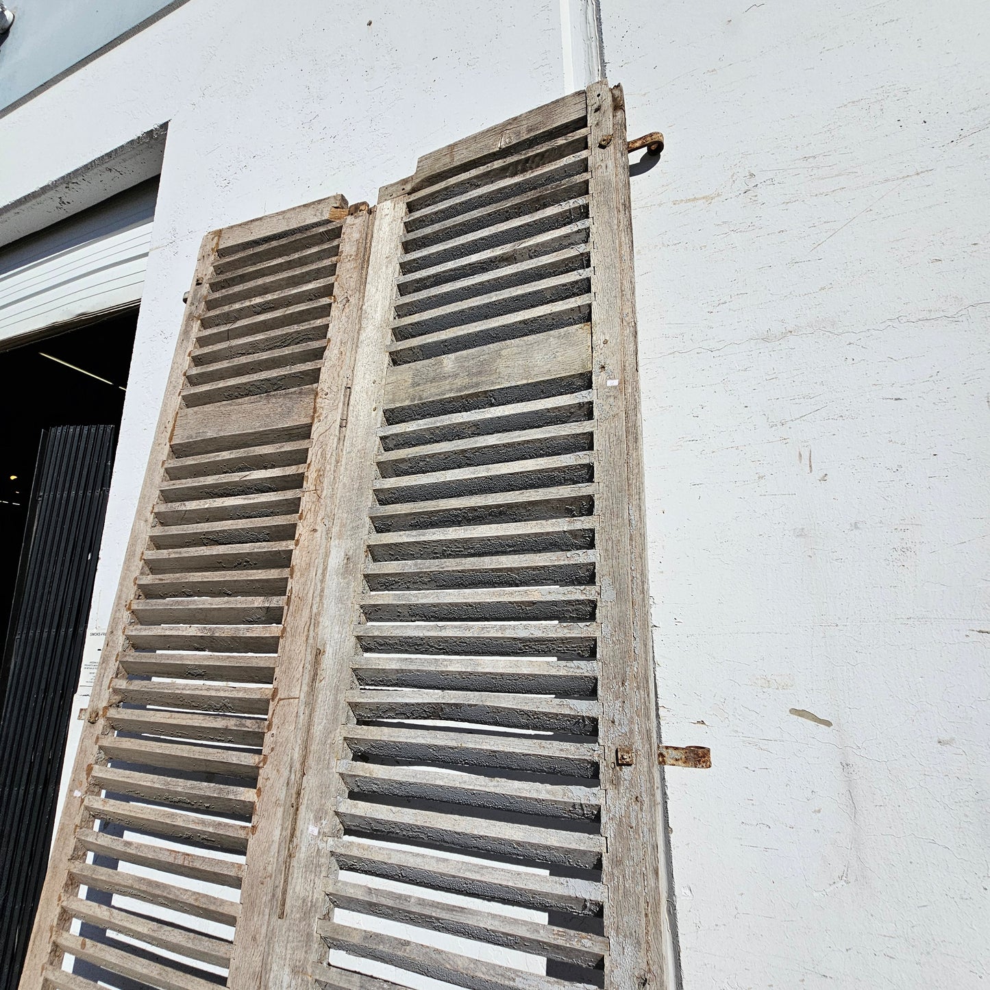 Pair of French Painted Shutters