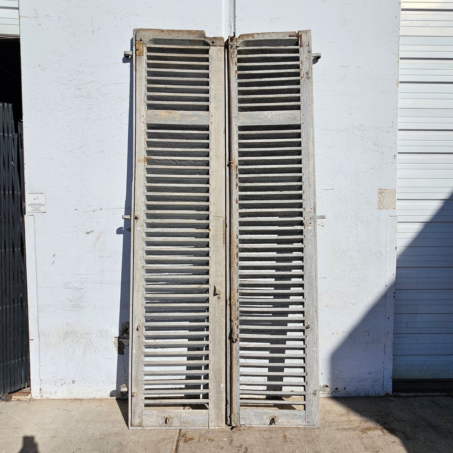 Pair of French Painted Shutters