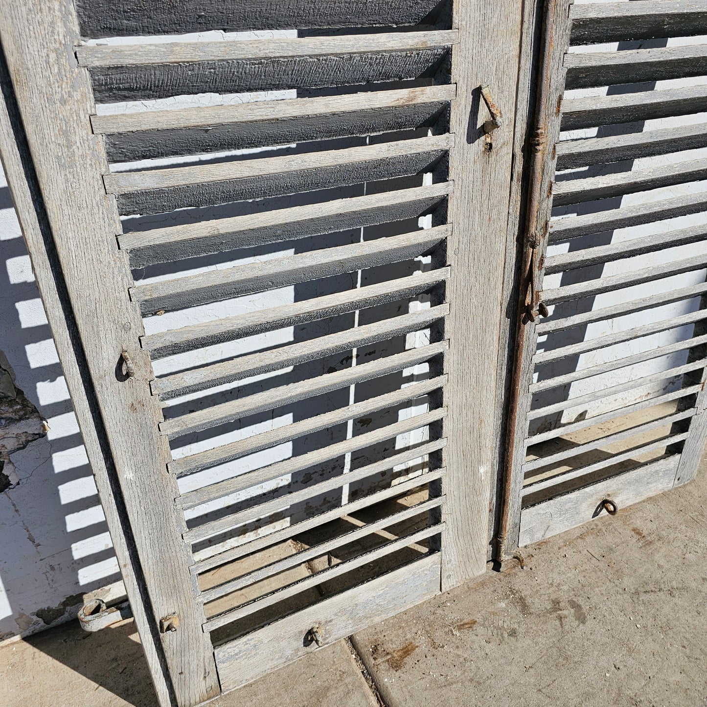 Pair of French Painted Shutters