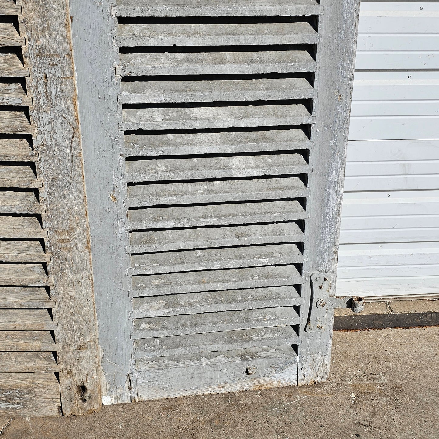 Pair of French Painted Shutters