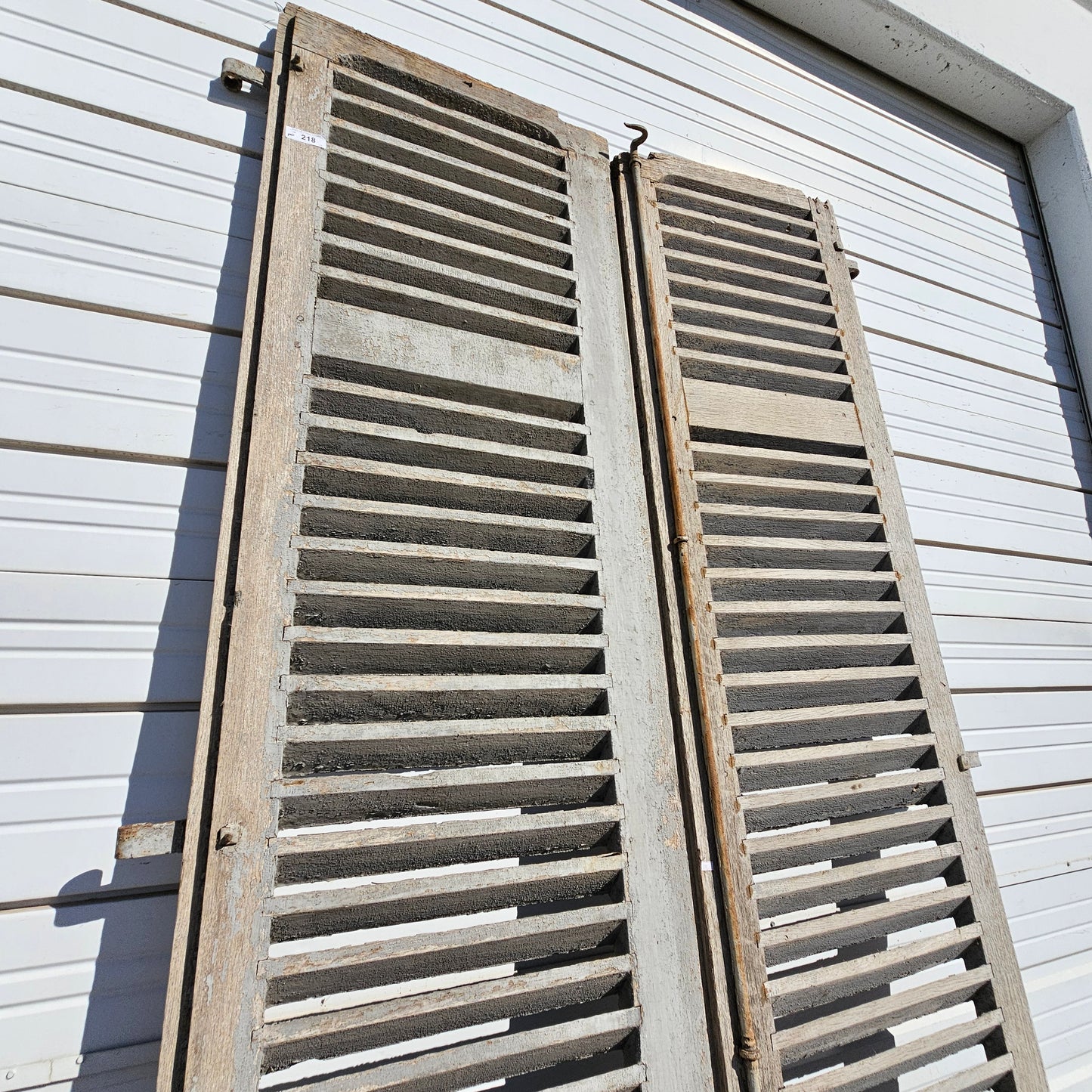 Pair of French Painted Shutters