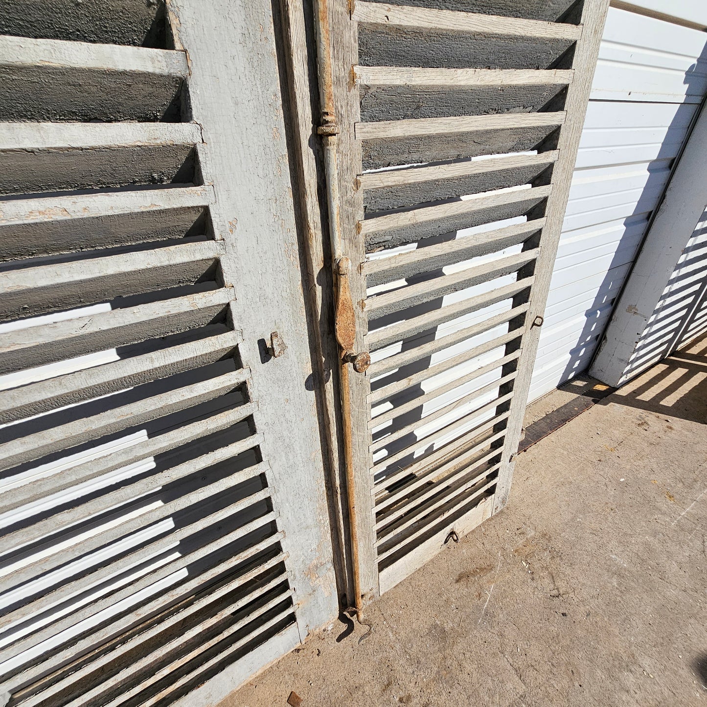 Pair of French Painted Shutters