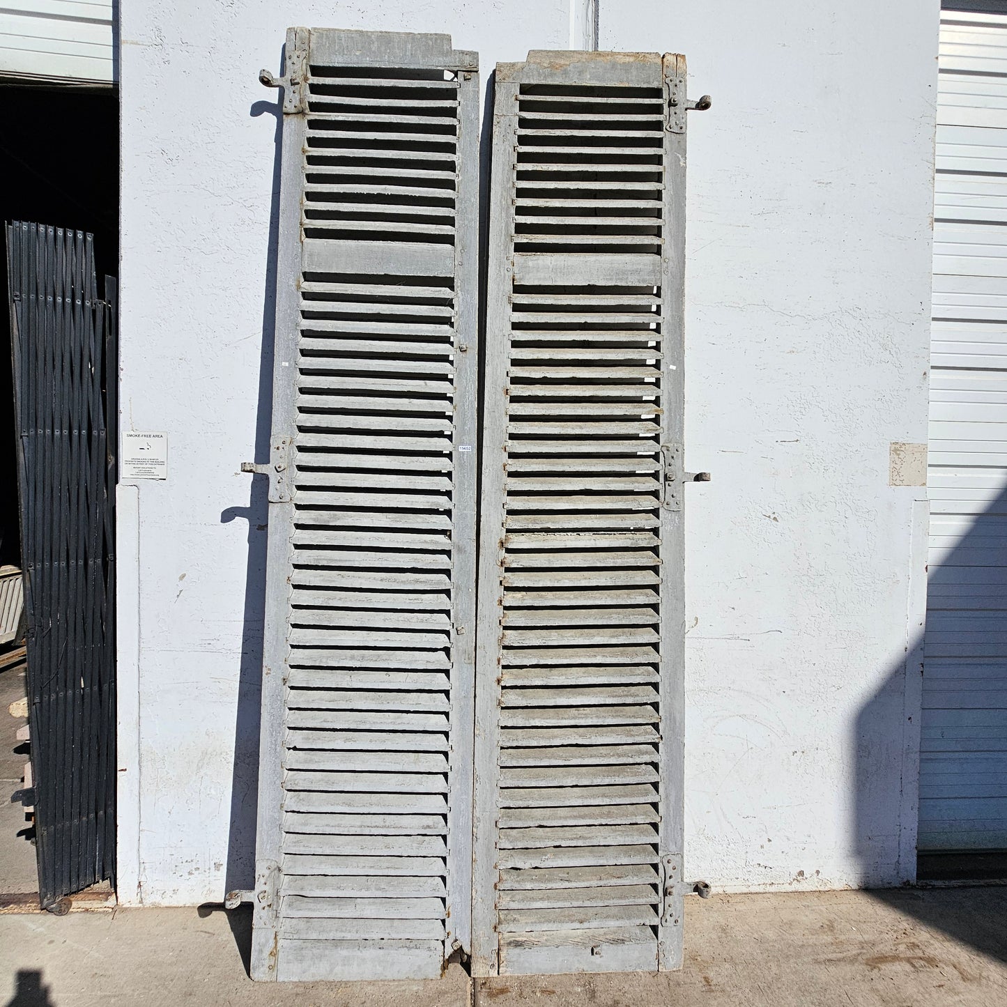 Pair of French Painted Shutters