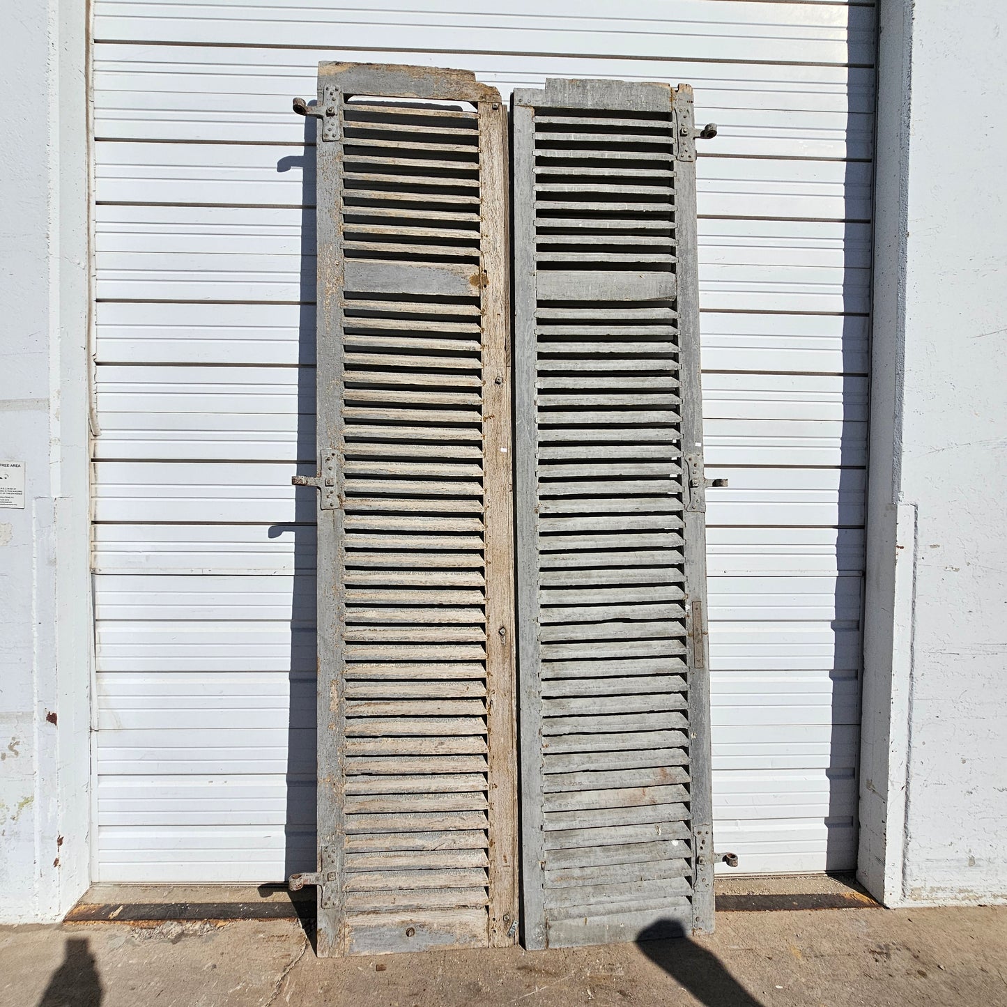 Pair of French Painted Shutters