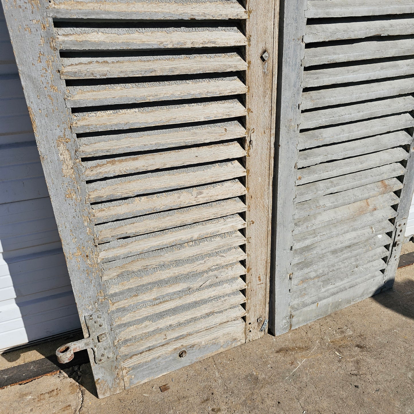 Pair of French Painted Shutters