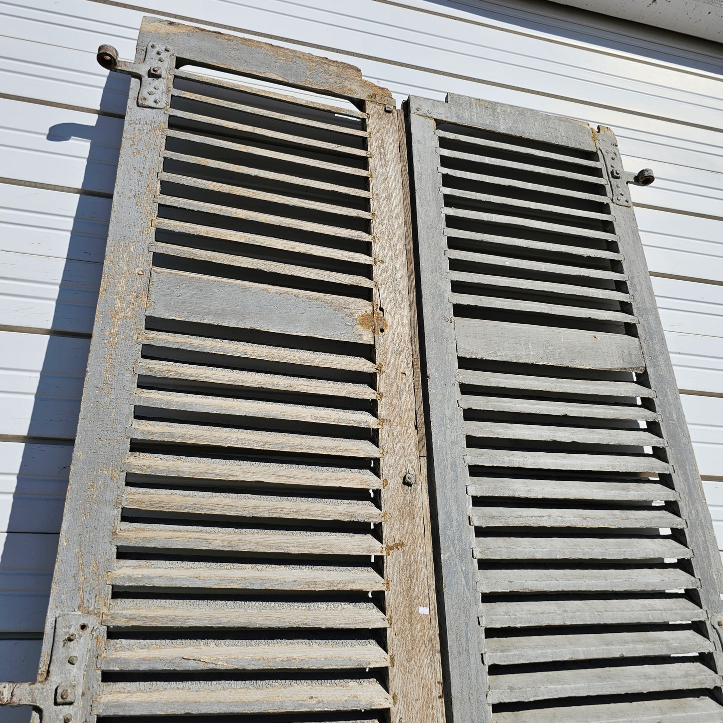 Pair of French Painted Shutters