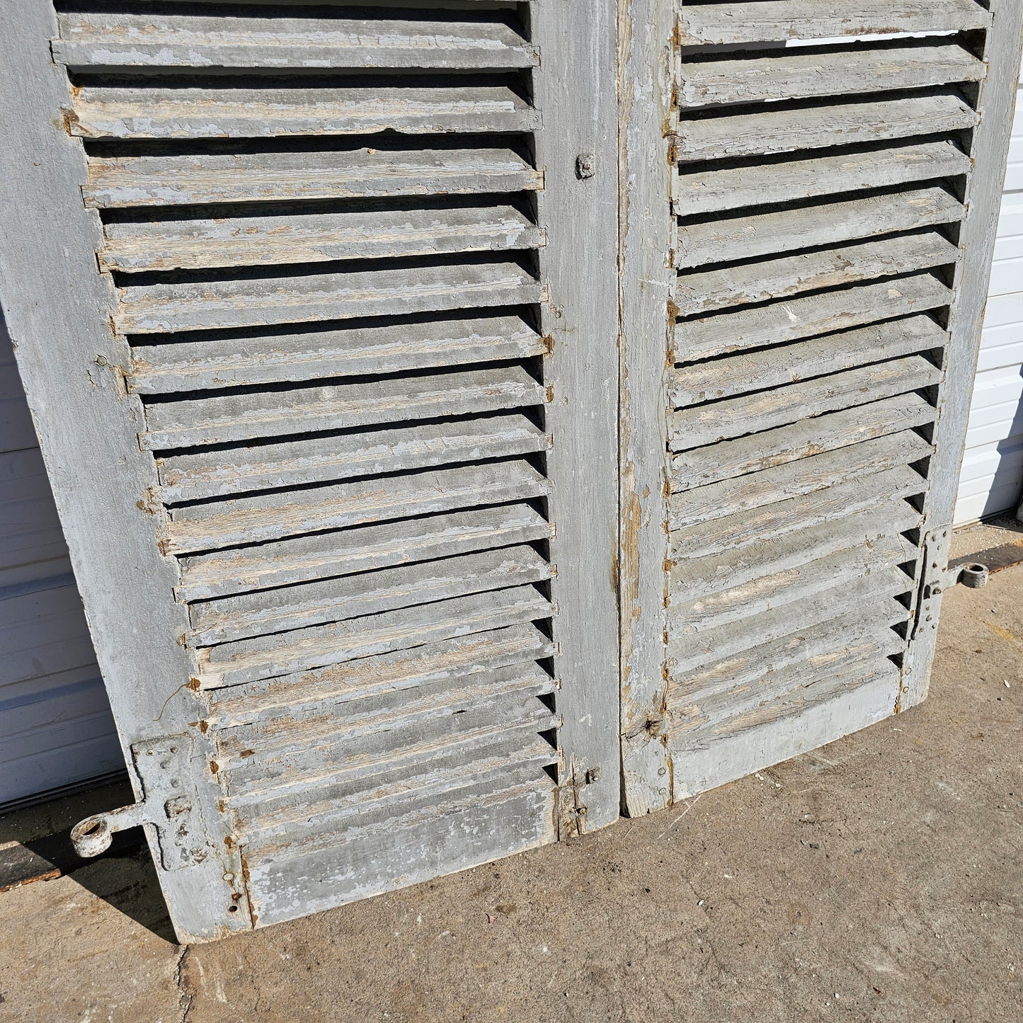 Pair of French Painted Shutters