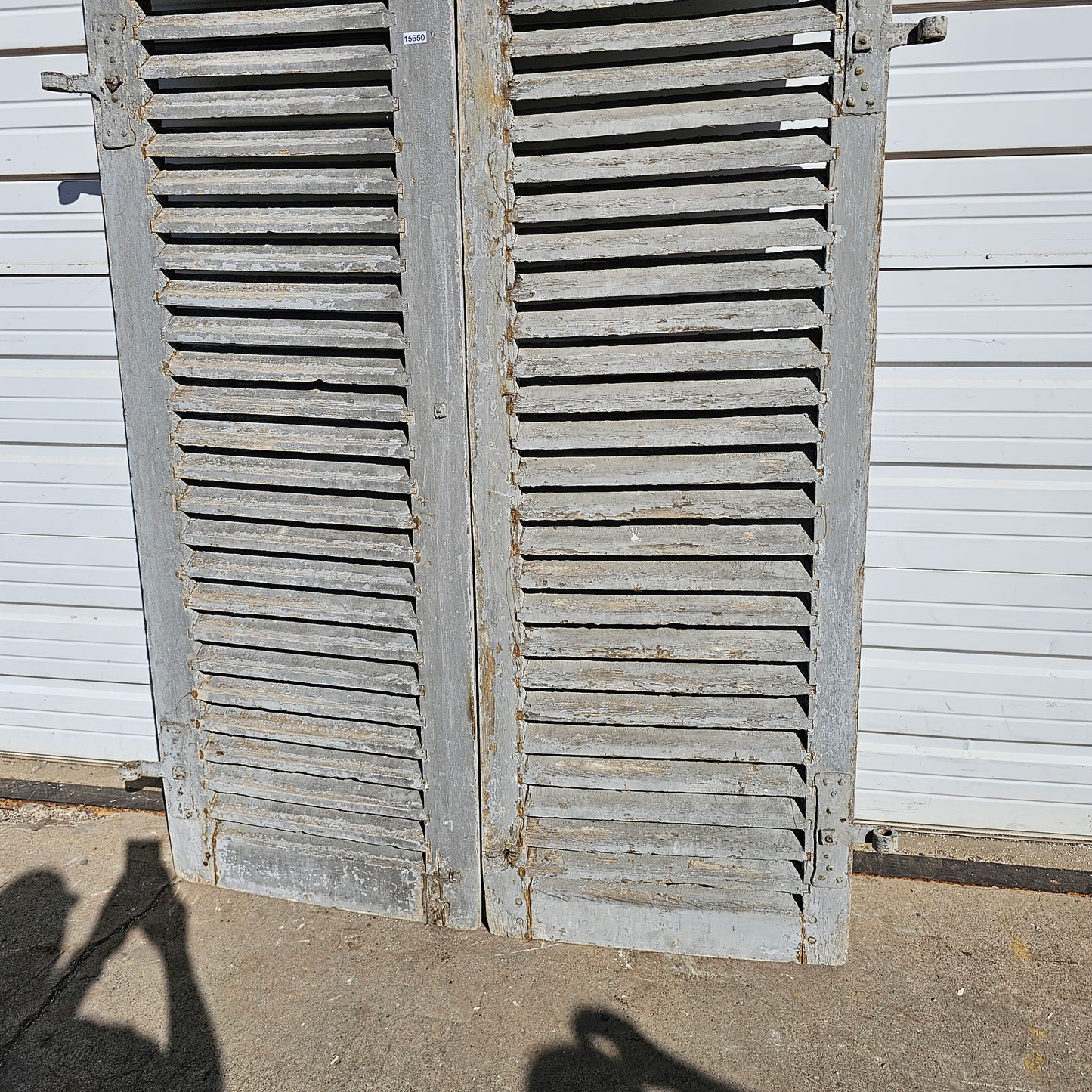 Pair of French Painted Shutters