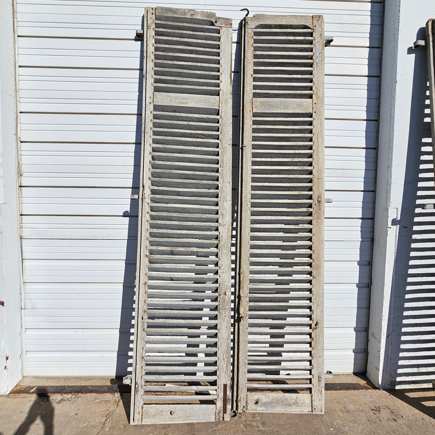 Pair of French Painted Shutters