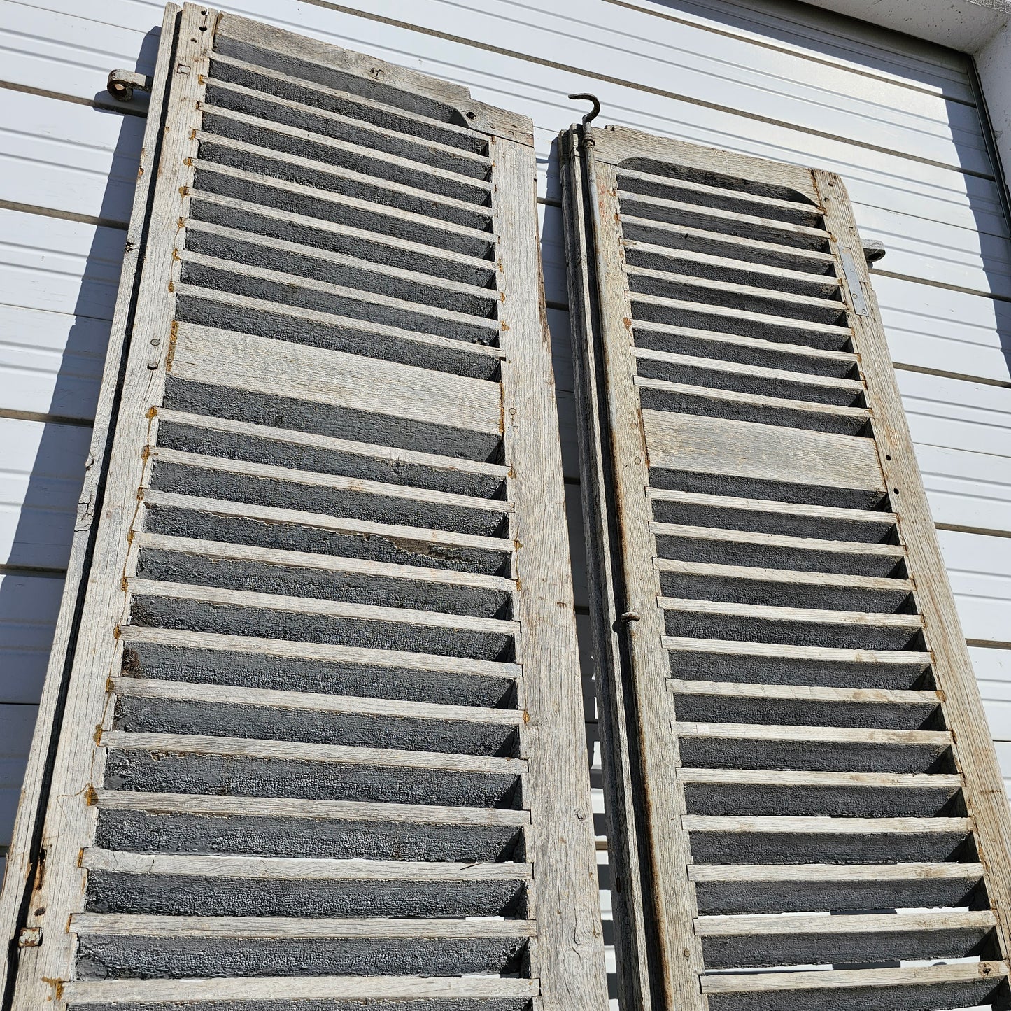 Pair of French Painted Shutters