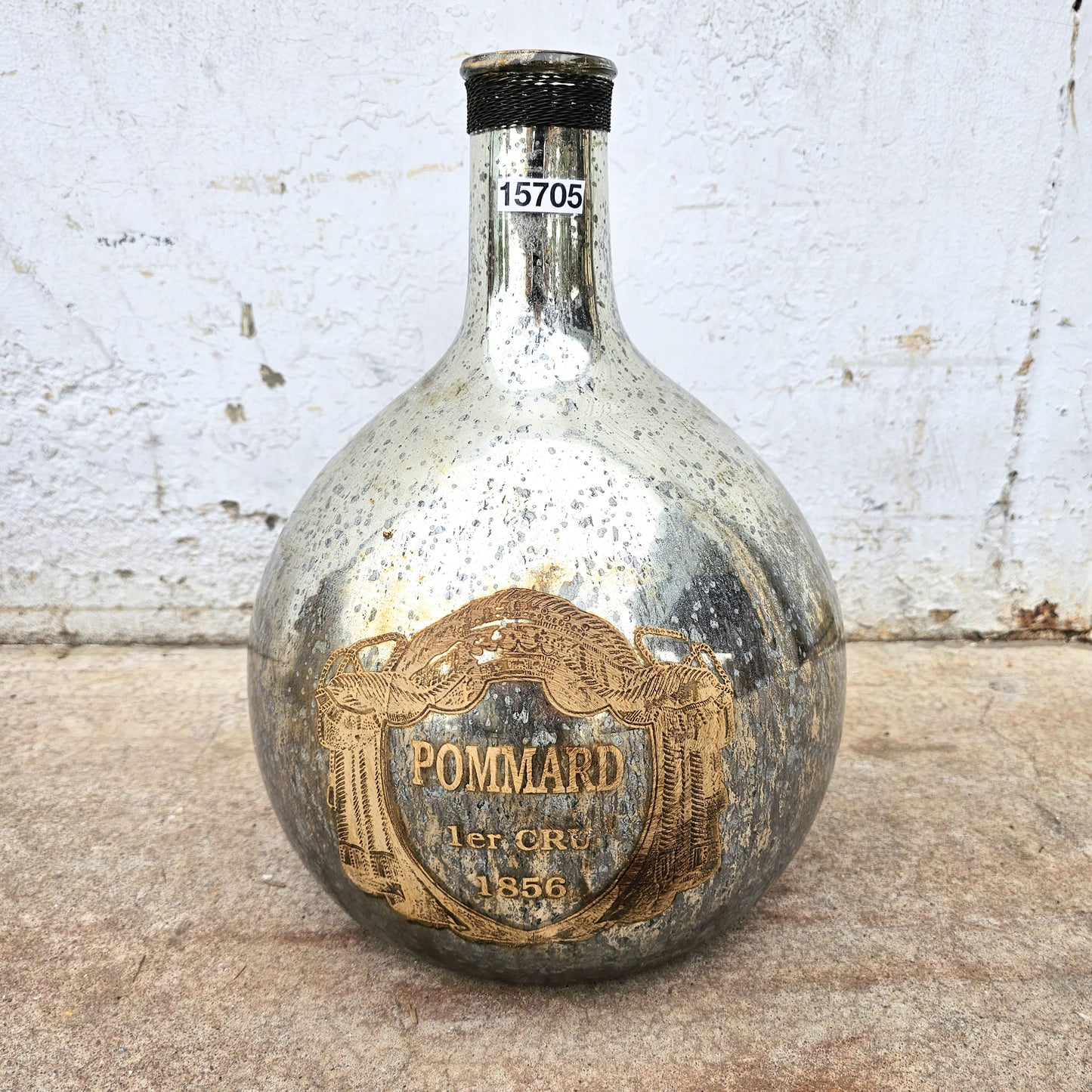 Silvered Glass Bottle Pommard