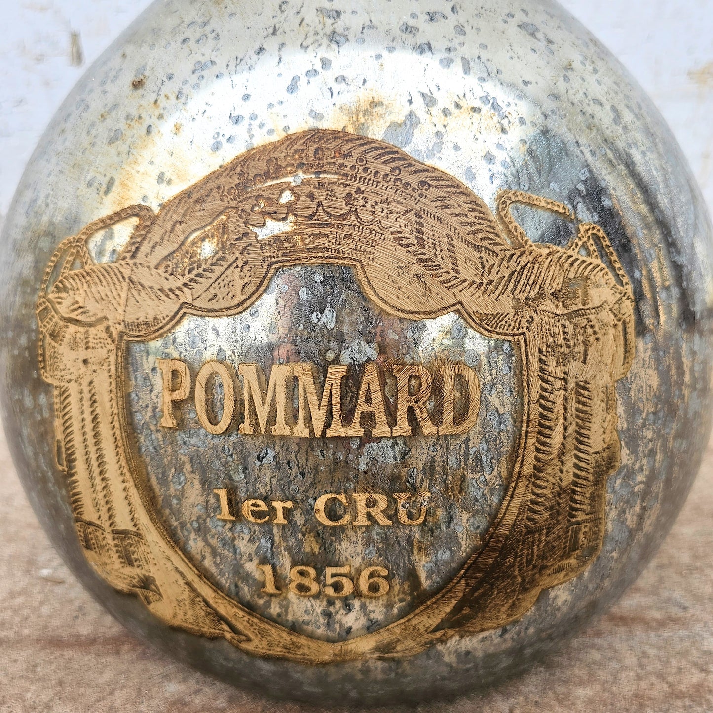 Silvered Glass Bottle Pommard