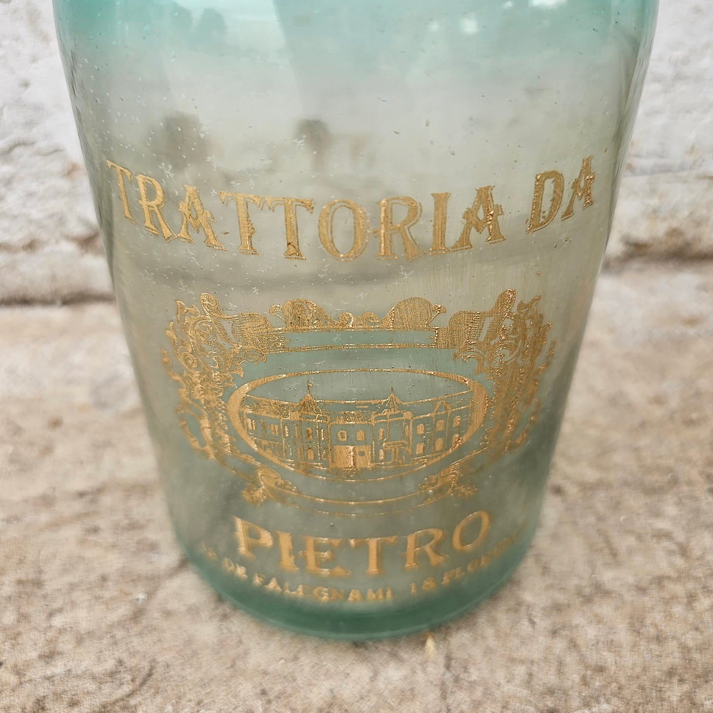 Blue Bottle Trattoria Da Pietro with Wire Wrapped Neck