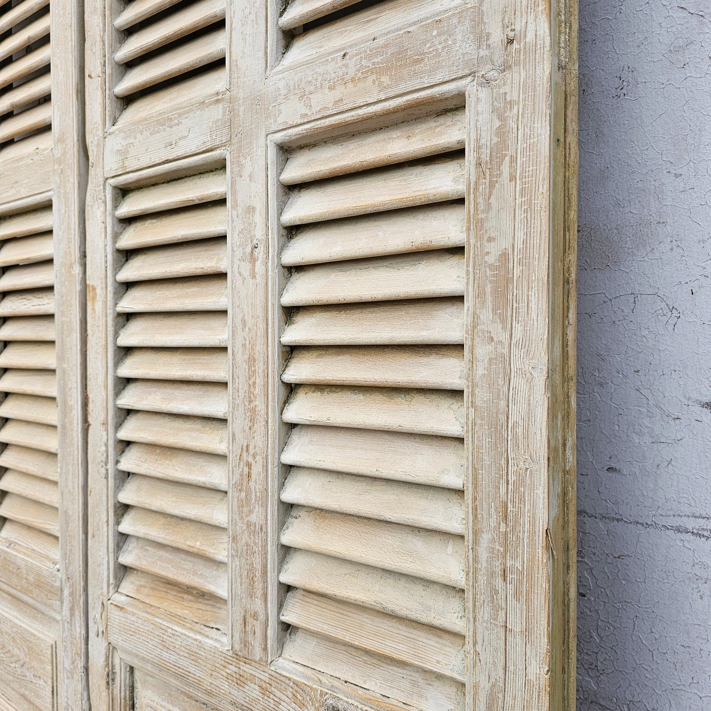 Pair of Shuttered Wood Doors w/2 Panels