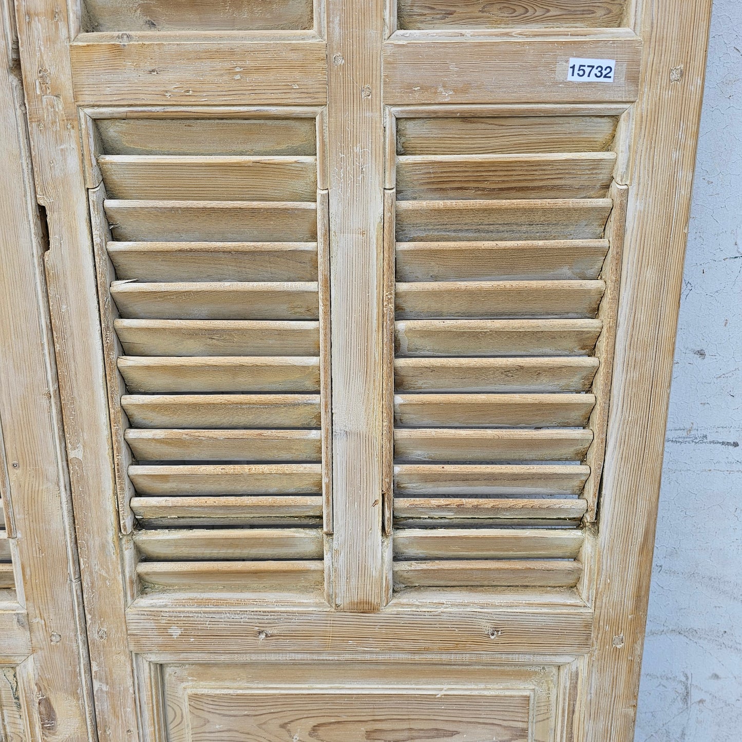 Pair of Shuttered Wood Doors w/2 Panels