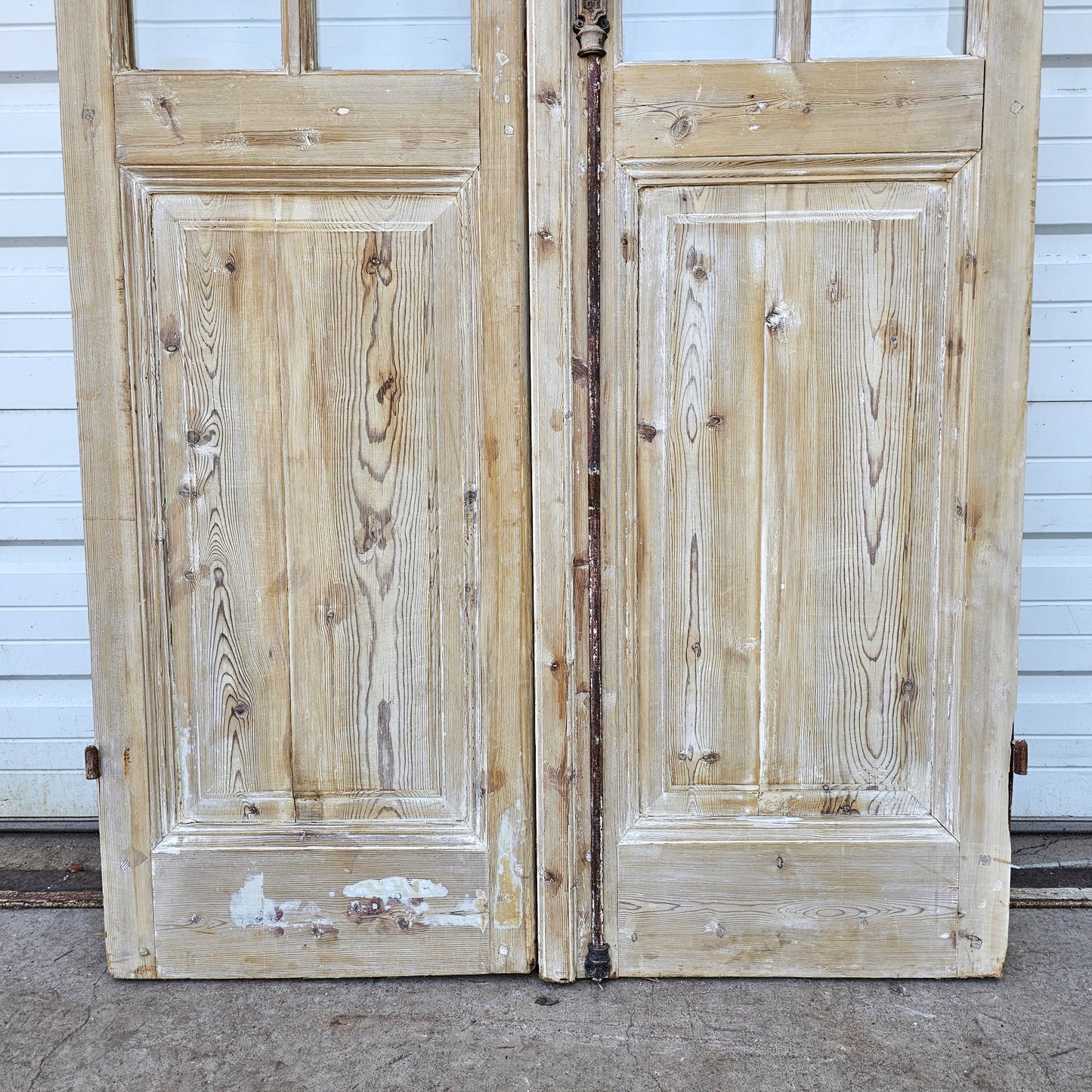 Pair of Wood Doors w/5 Glass Lites