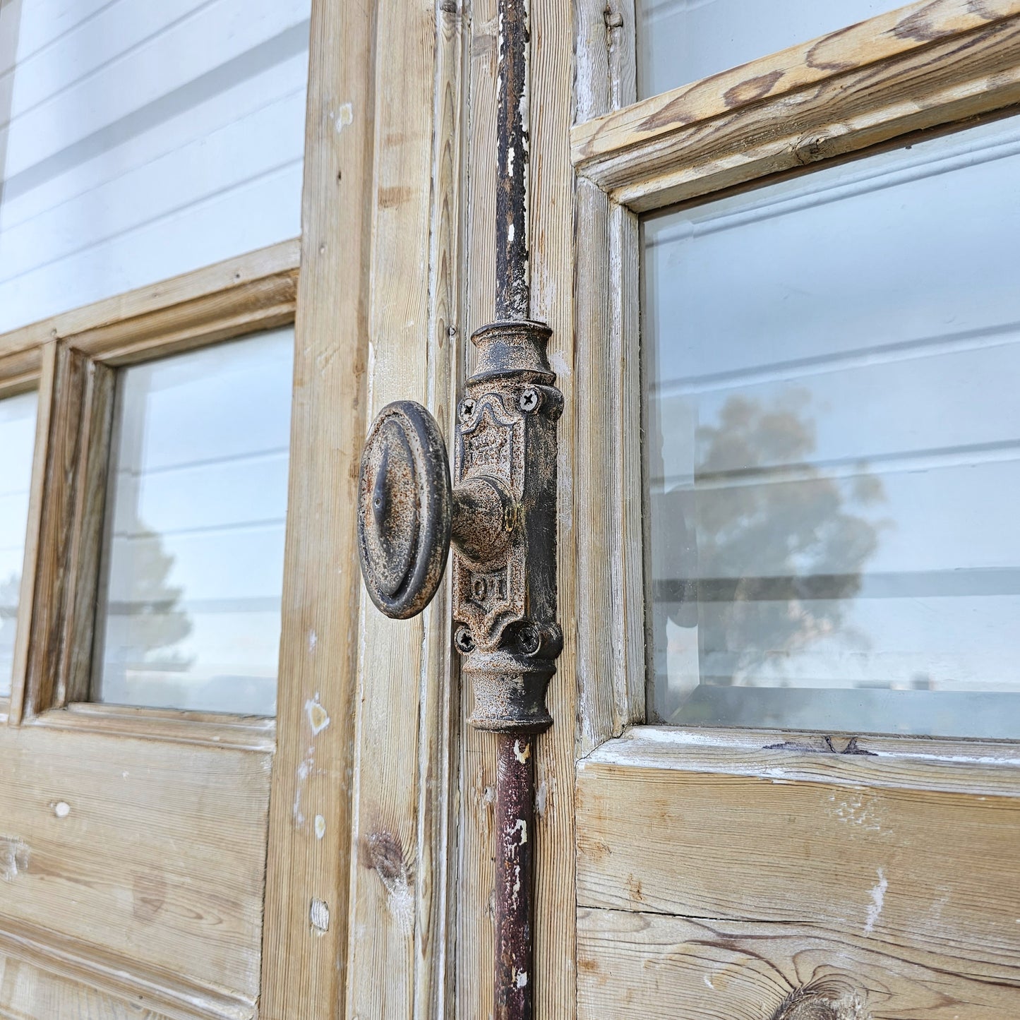 Pair of Wood Doors w/5 Glass Lites