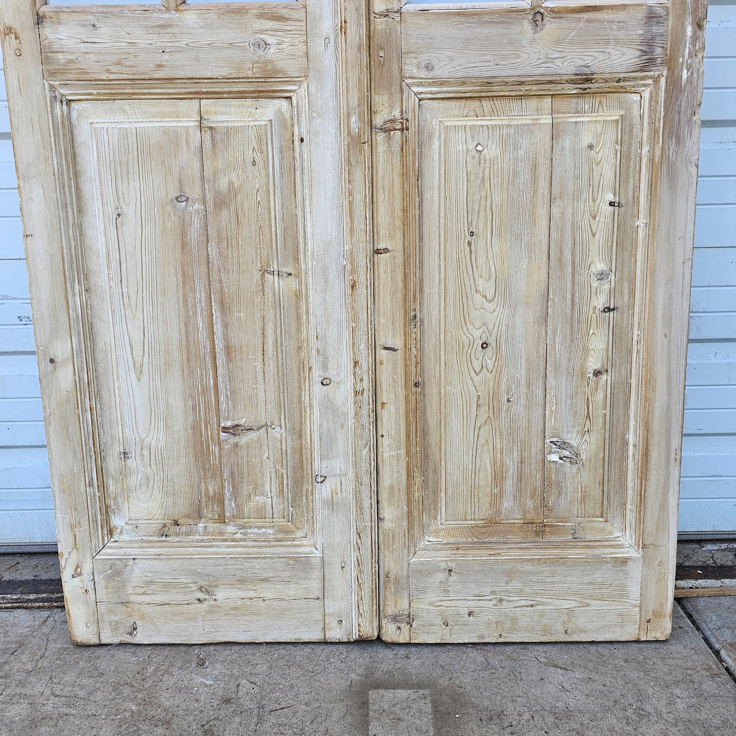 Pair of Wood Doors w/5 Glass Lites