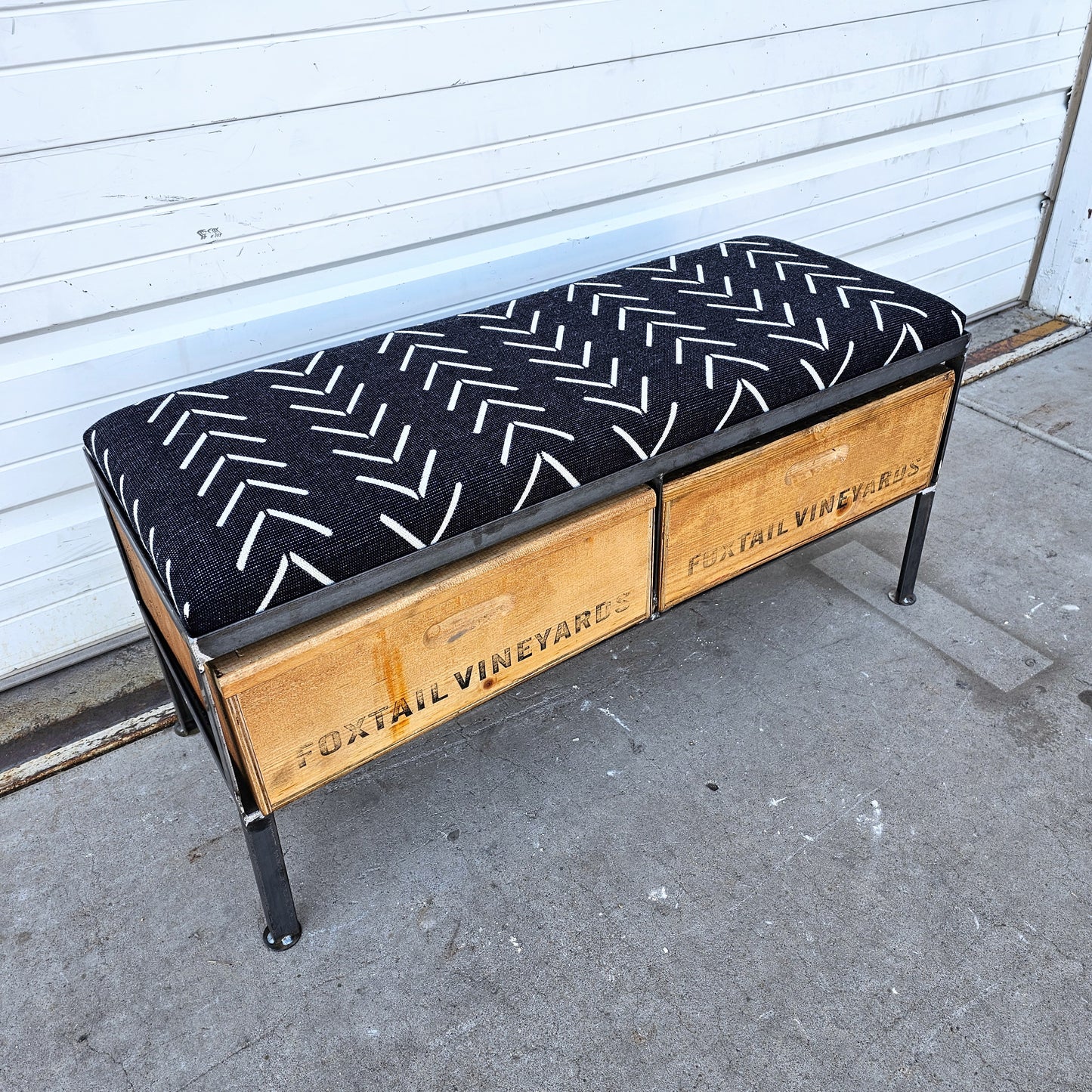 Repurposed 2 Drawer Bench with Cushion