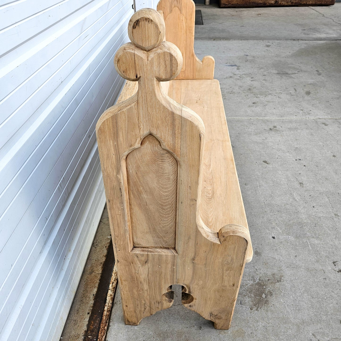 Gothic Bleached Church Pew