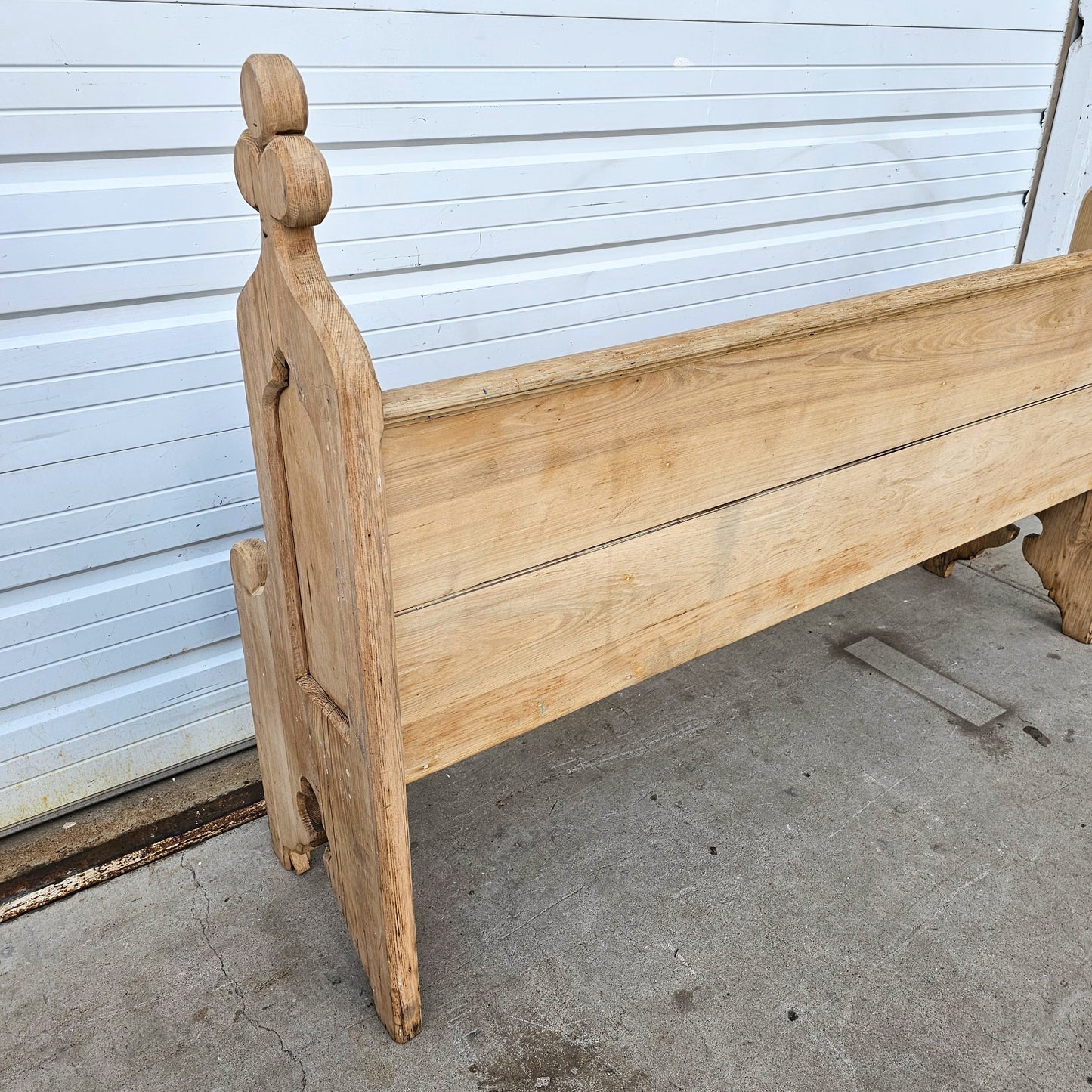 Gothic Bleached Church Pew