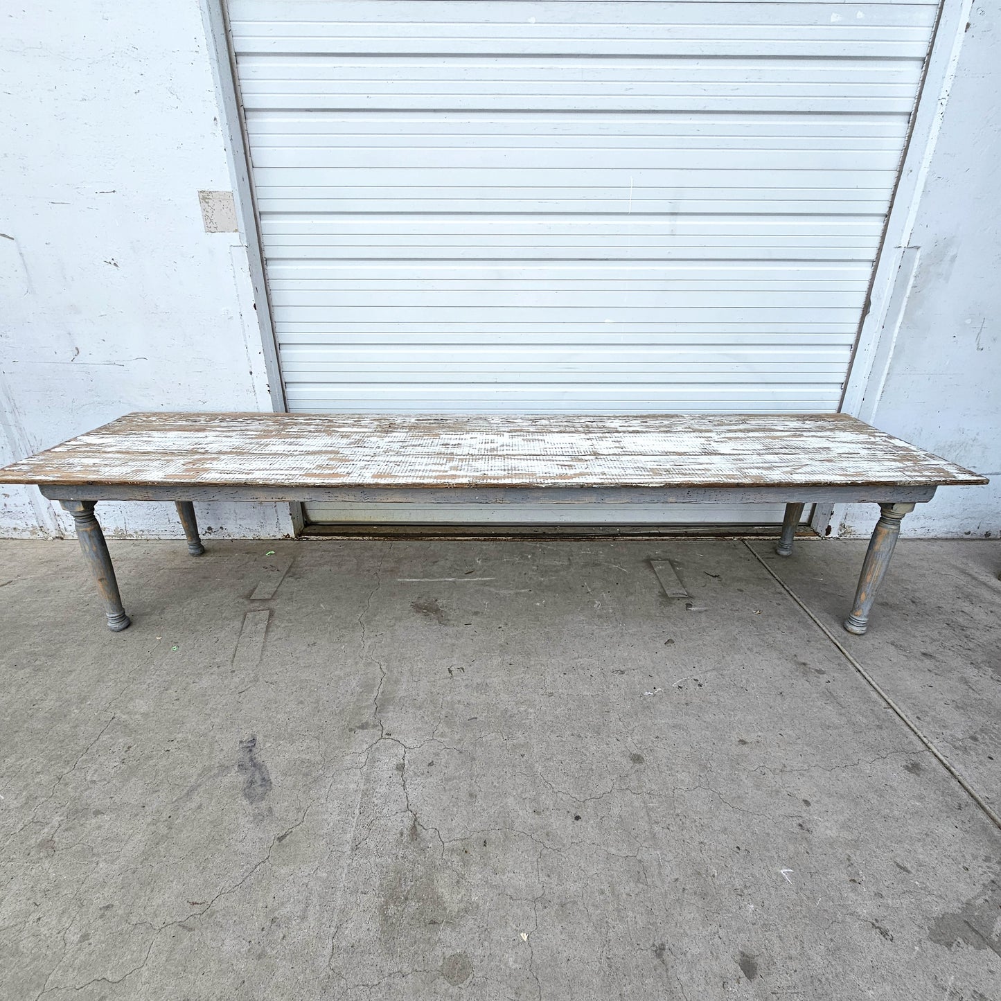 Large Painted Farmhouse Dining Table