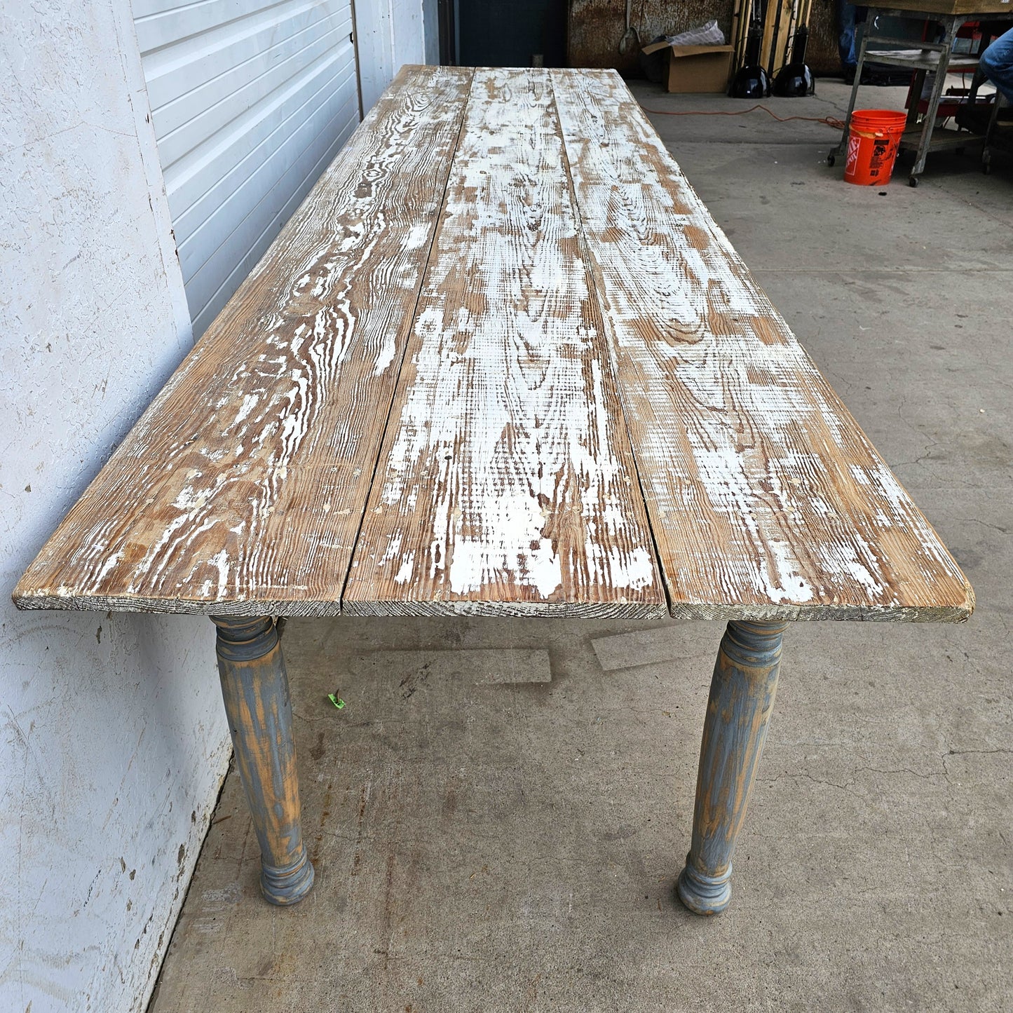 Large Painted Farmhouse Dining Table