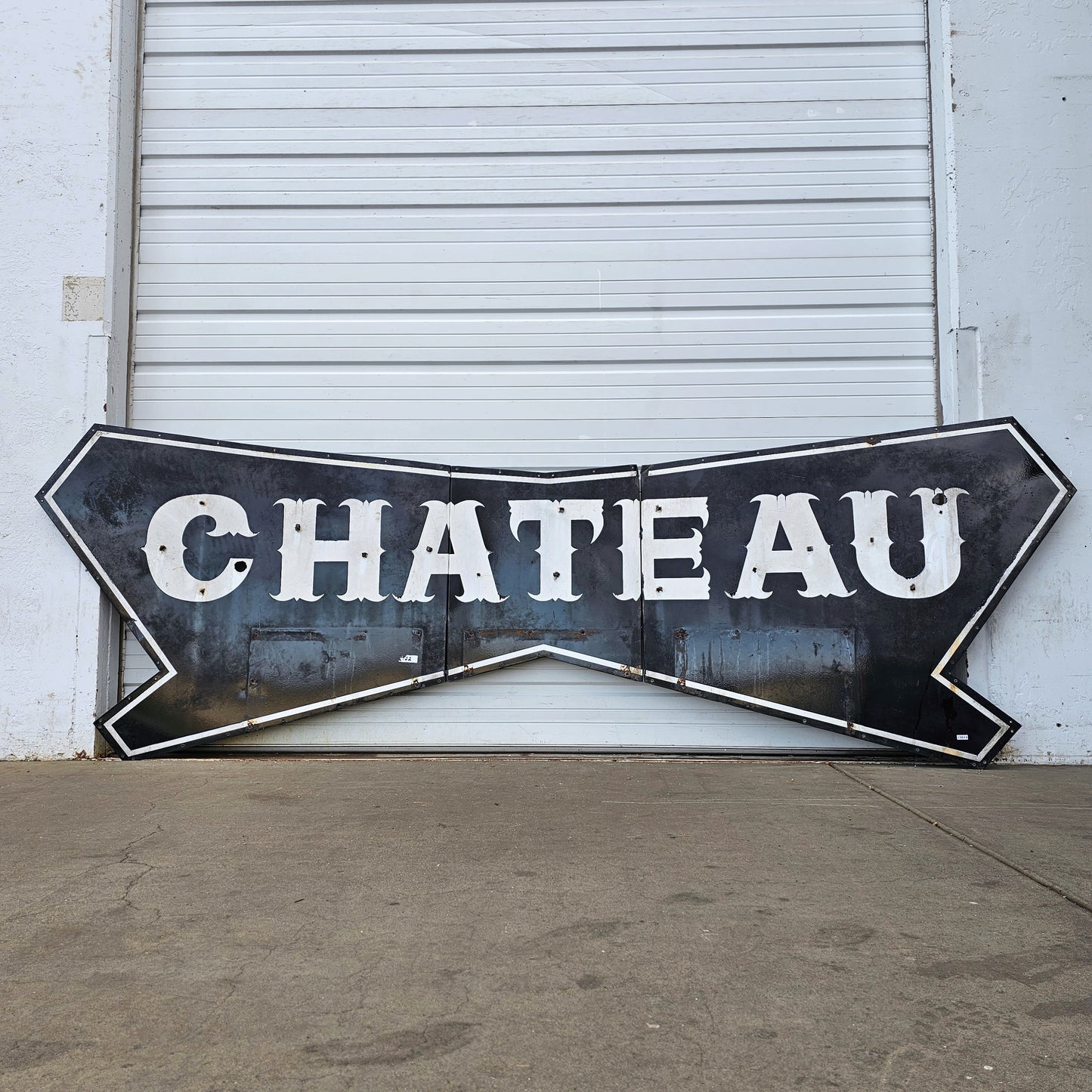 3 Piece Chateau Porcelain Sign