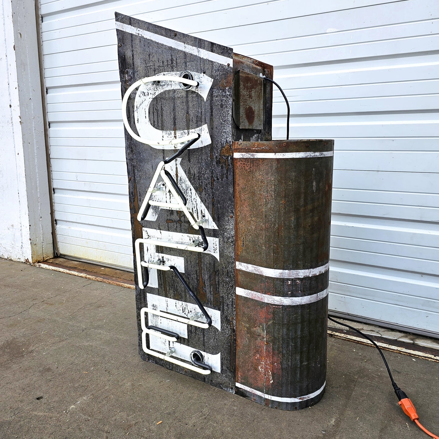 Double-Sided Neon Cafe Sign (Works)