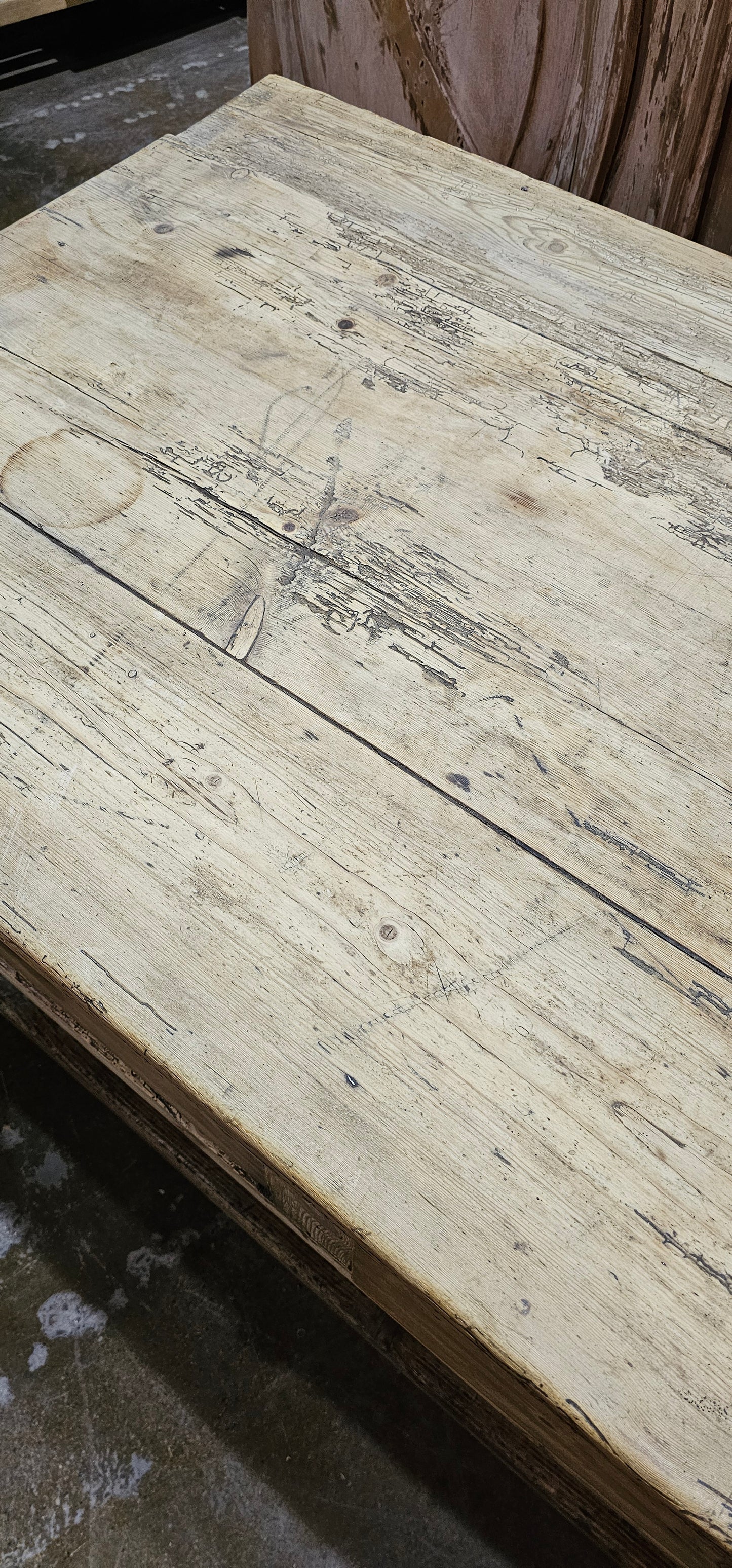 19th C. French Work Table / Island with Drawers on Each Side