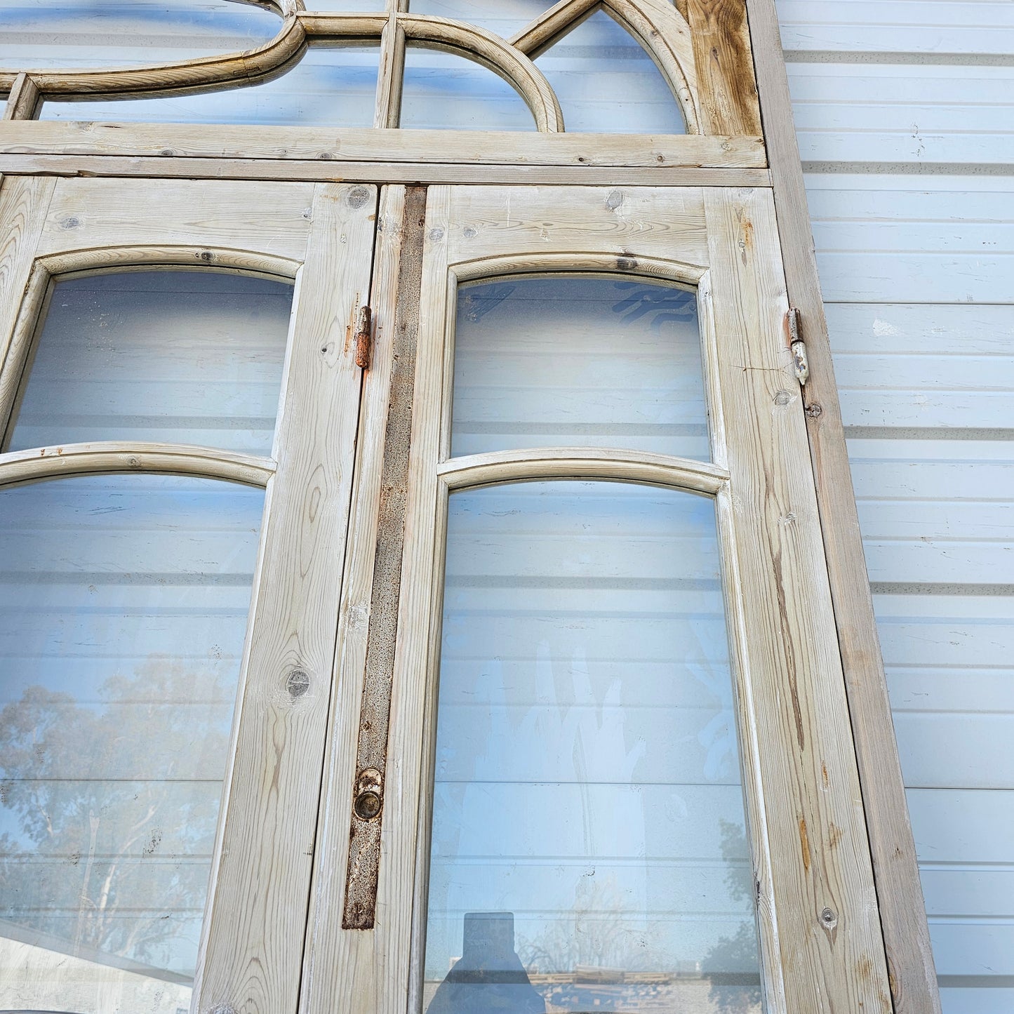 Set of Painted Doors with Transom