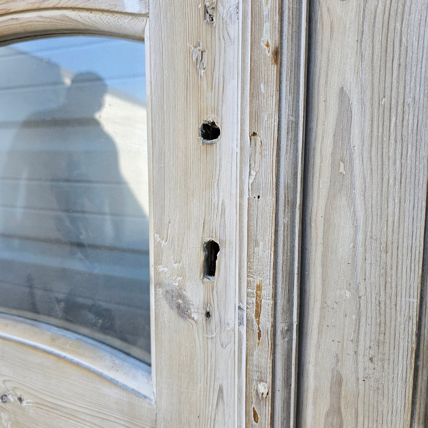 Set of Painted Doors with Transom