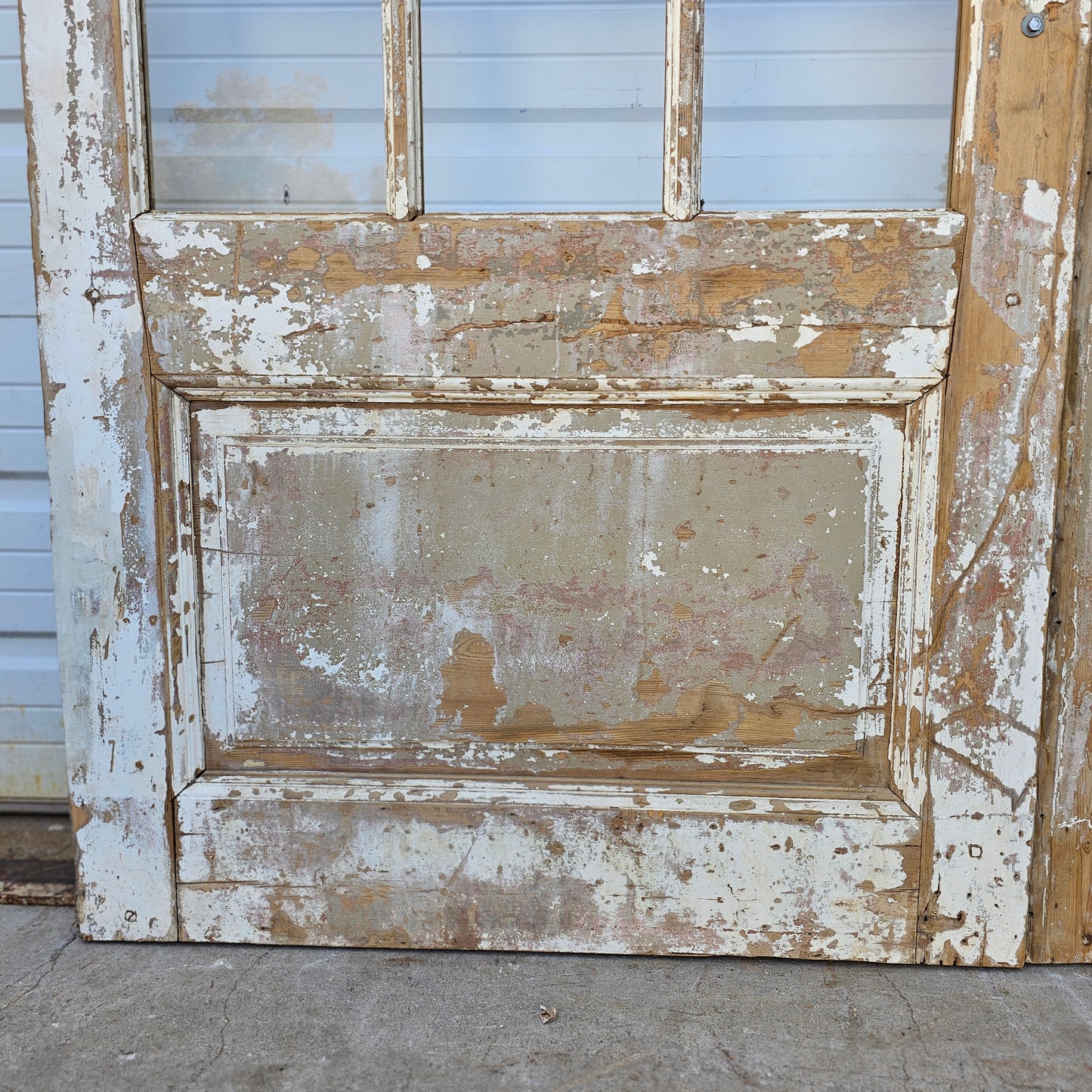 Pair of Painted French Doors w/42 Glass Lites