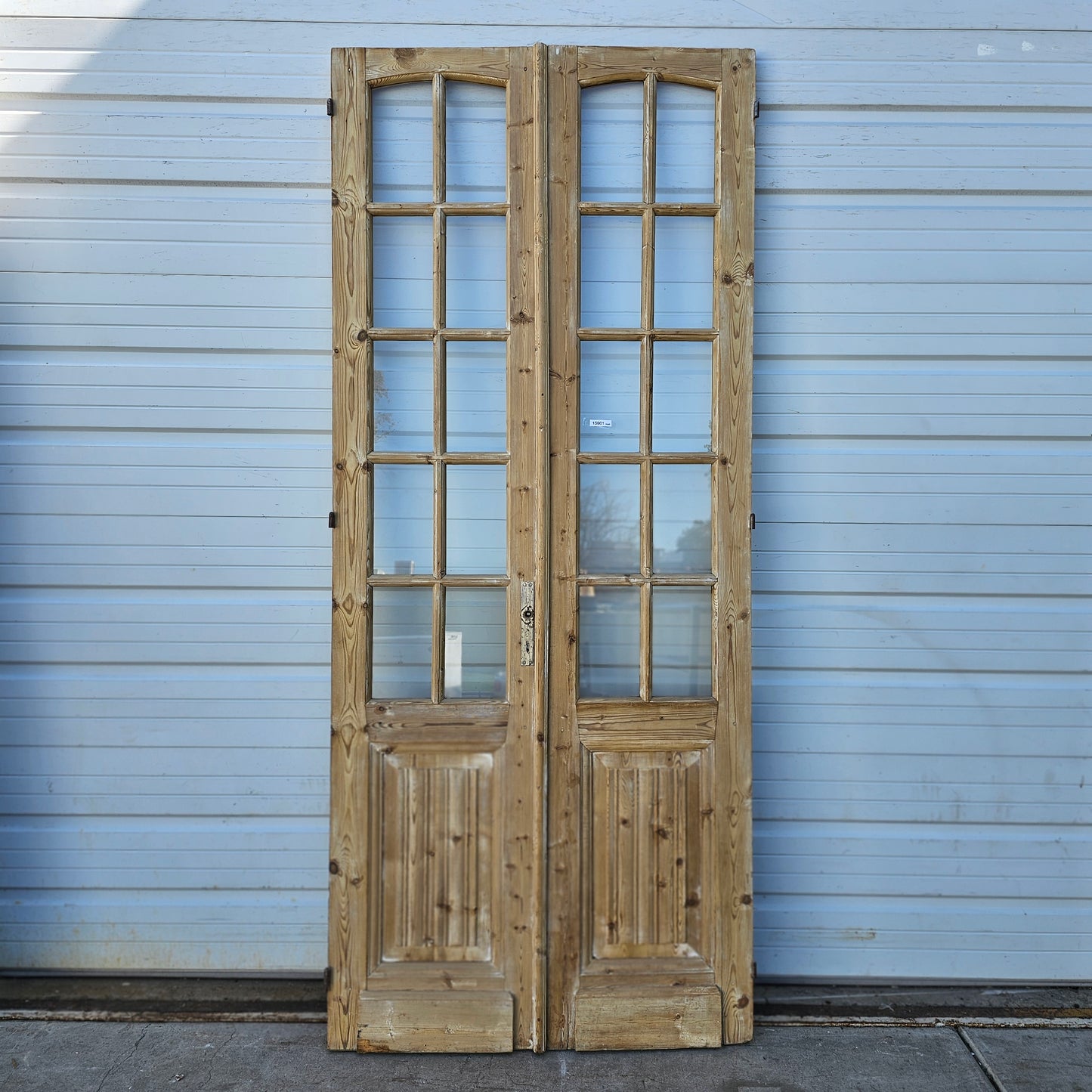 Pair of Wood French Doors w/20 Glass Lites