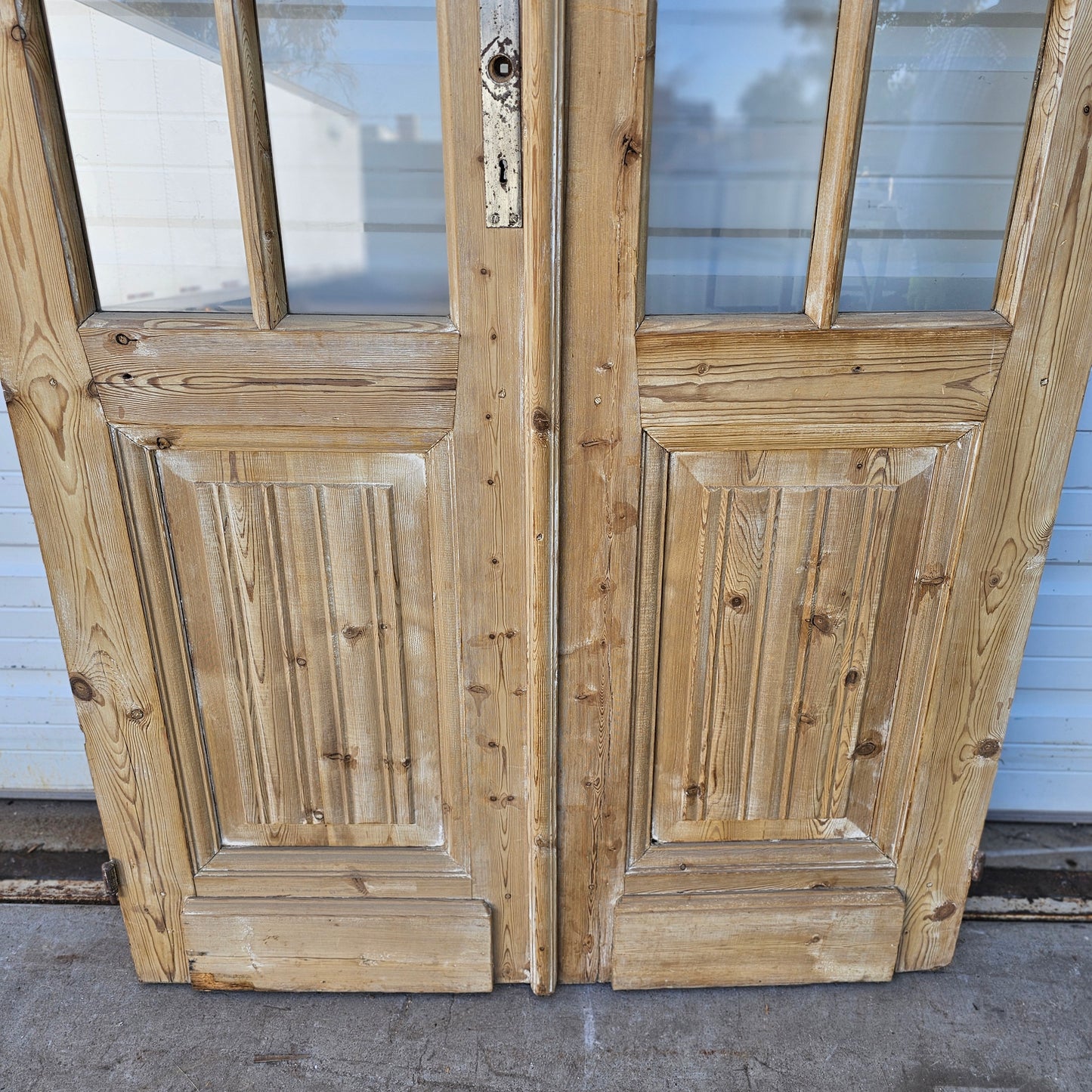 Pair of Wood French Doors w/20 Glass Lites