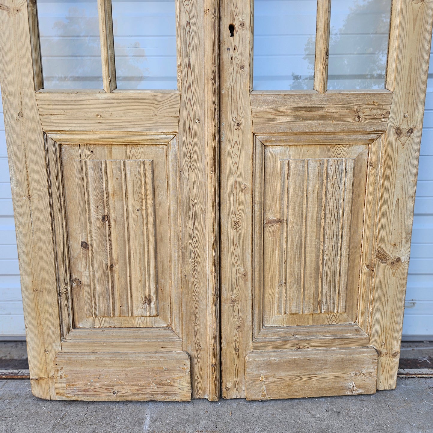 Pair of Wood French Doors w/20 Glass Lites