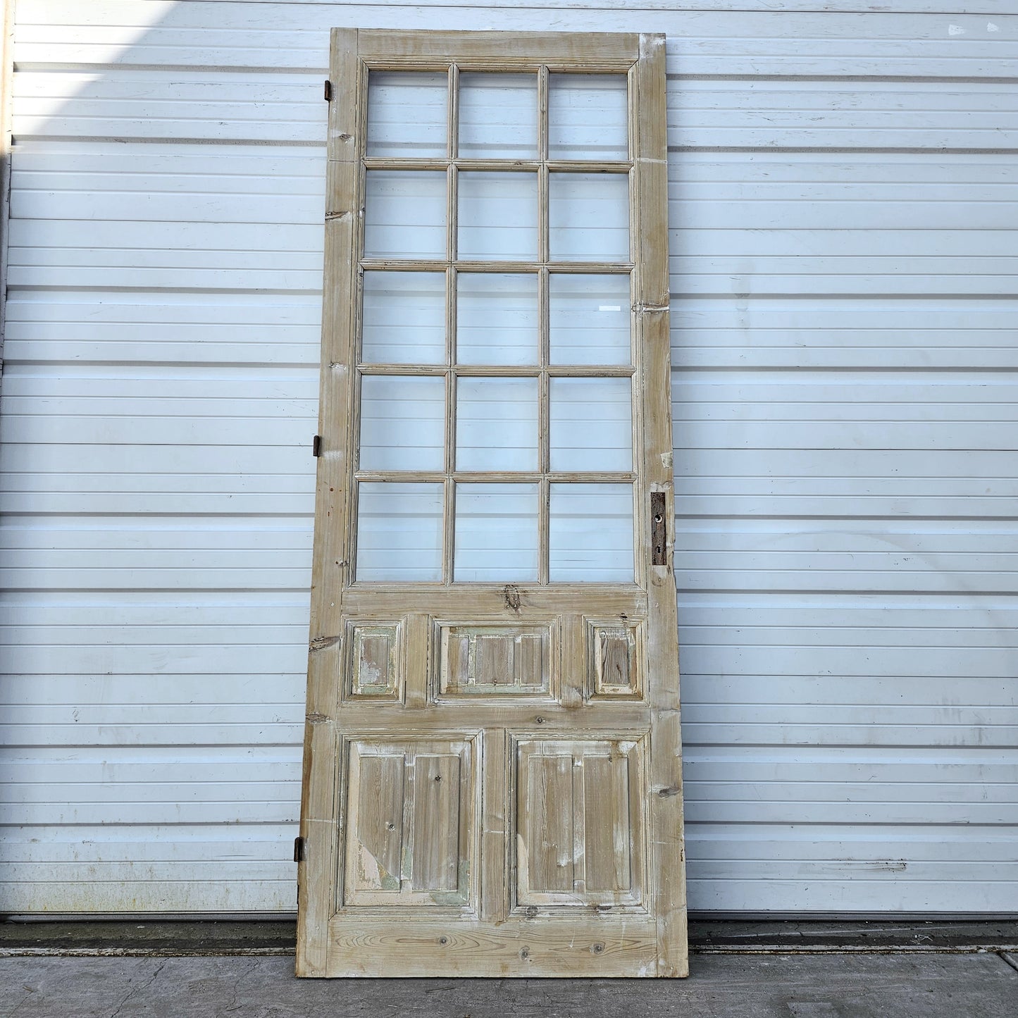 Single Washed Wood Door w/15 Lites