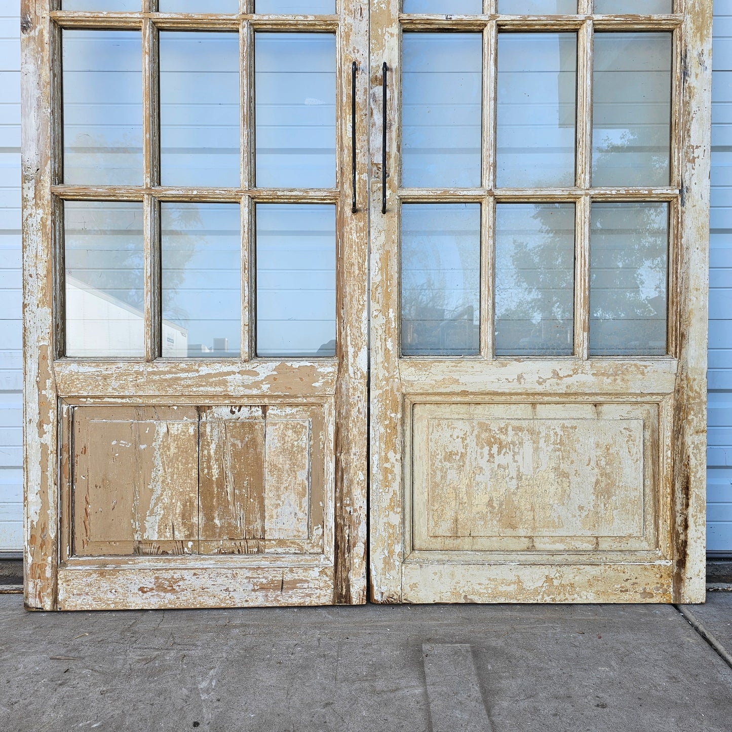 Pair of Washed French Doors w/30 Glass Lites