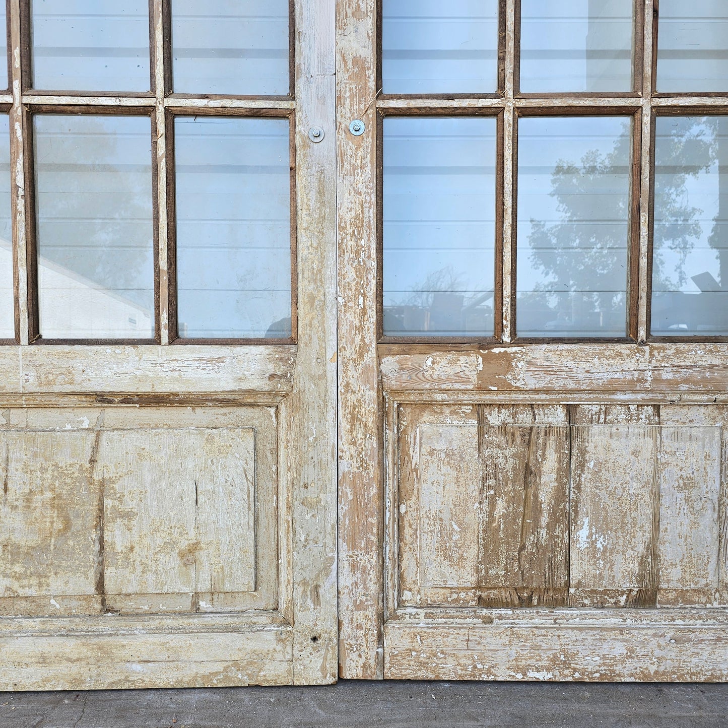 Pair of Washed French Doors w/30 Glass Lites