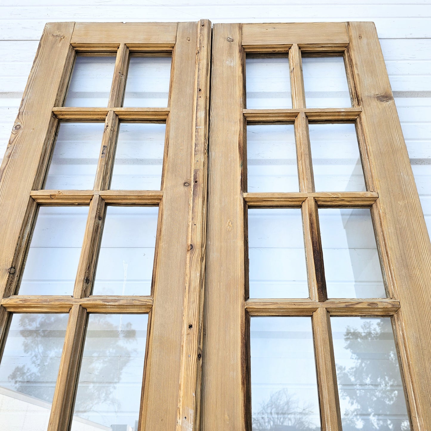 Pair of Wood French Doors w/32 Glass Lites