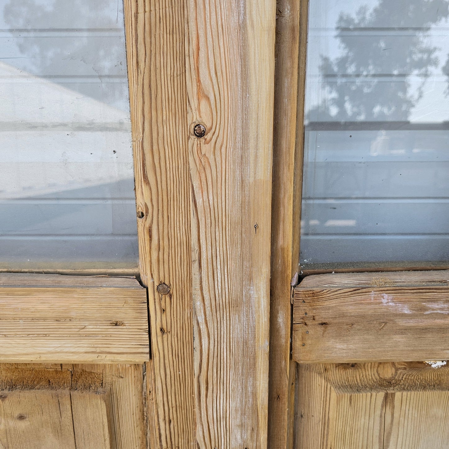 Pair of Wood French Doors w/16 Glass Lites